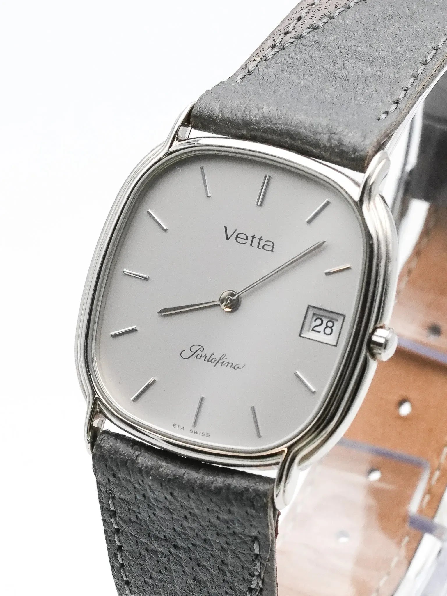 Vetta - Tonneau Acier Cadran Gris - NOS - 1980S - Atelier Victor - Vintage Shop