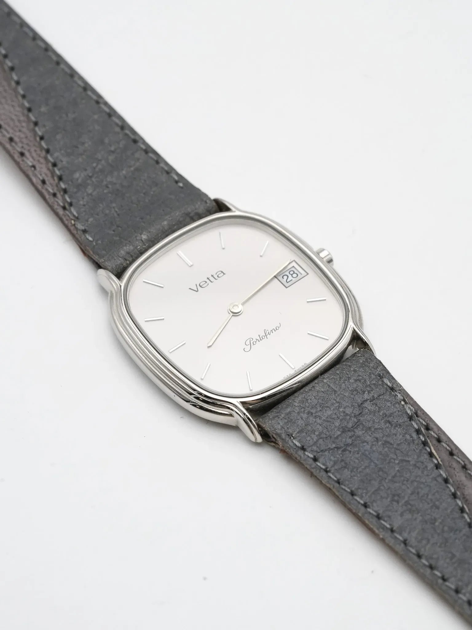 Vetta - Tonneau Acier Cadran Gris - NOS - 1980S - Atelier Victor - Vintage Shop