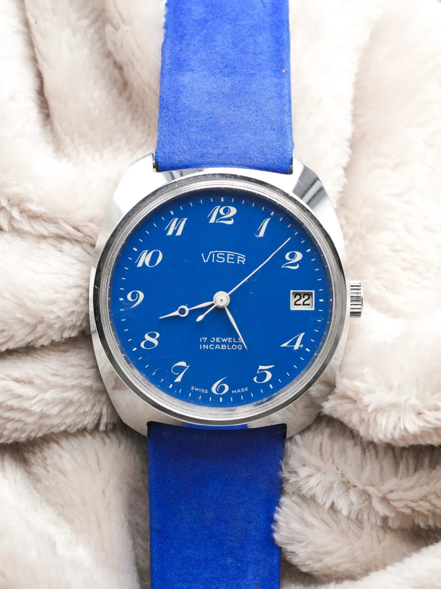 Viser - Incabloc Bleu Blanc Date - 1980s - Atelier Victor - Vintage Shop