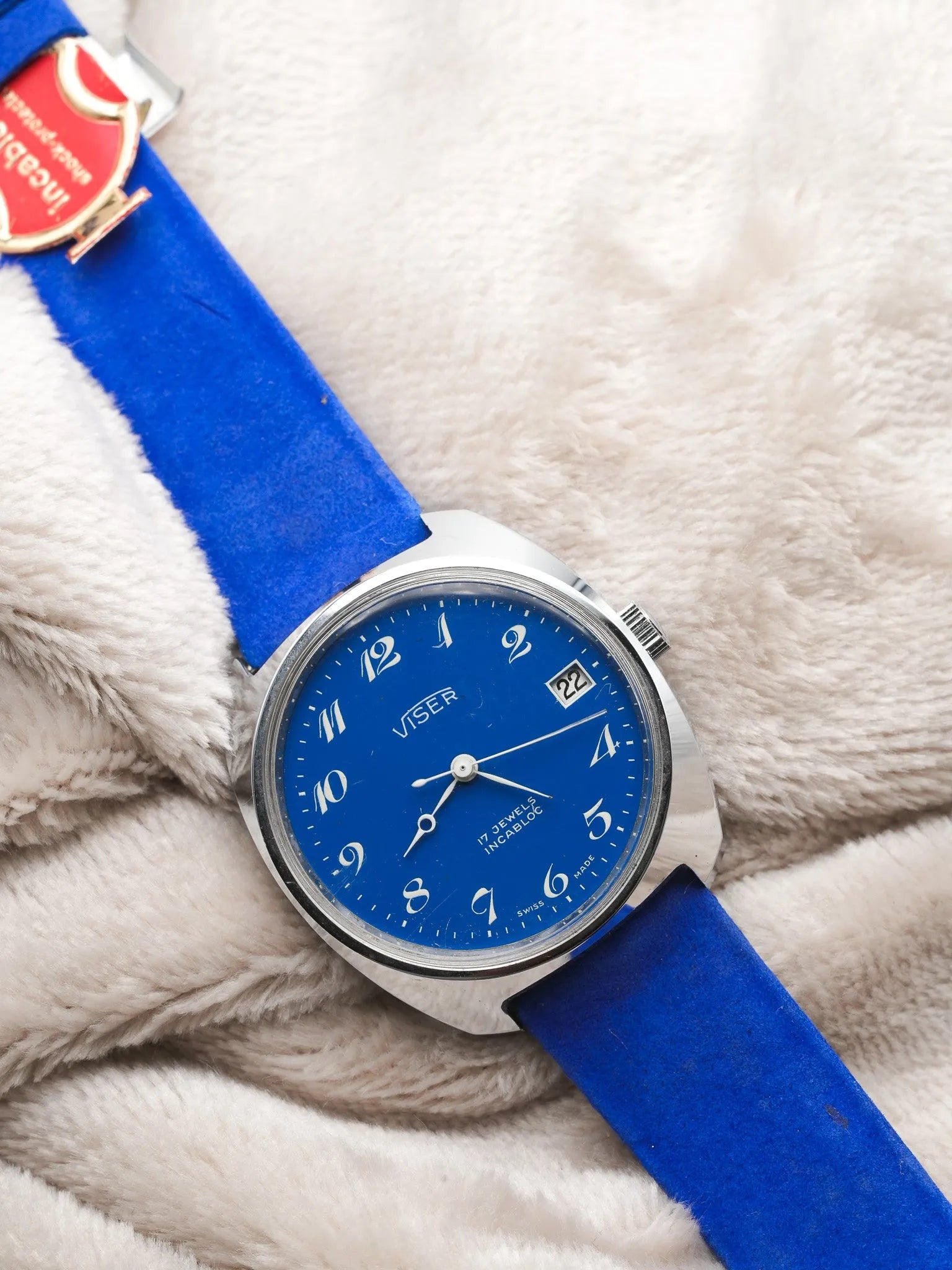 Viser - Incabloc Bleu Blanc Date - 1980s - Atelier Victor - Vintage Shop