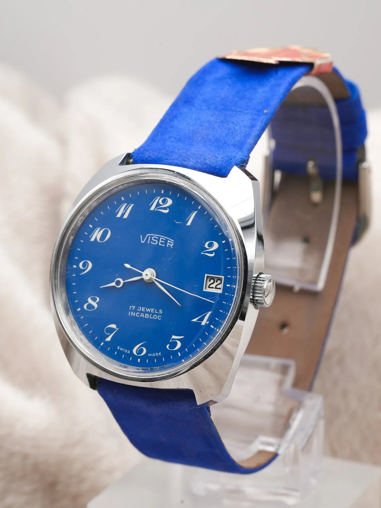 Viser - Incabloc Bleu Blanc Date - 1980s - Atelier Victor - Vintage Shop
