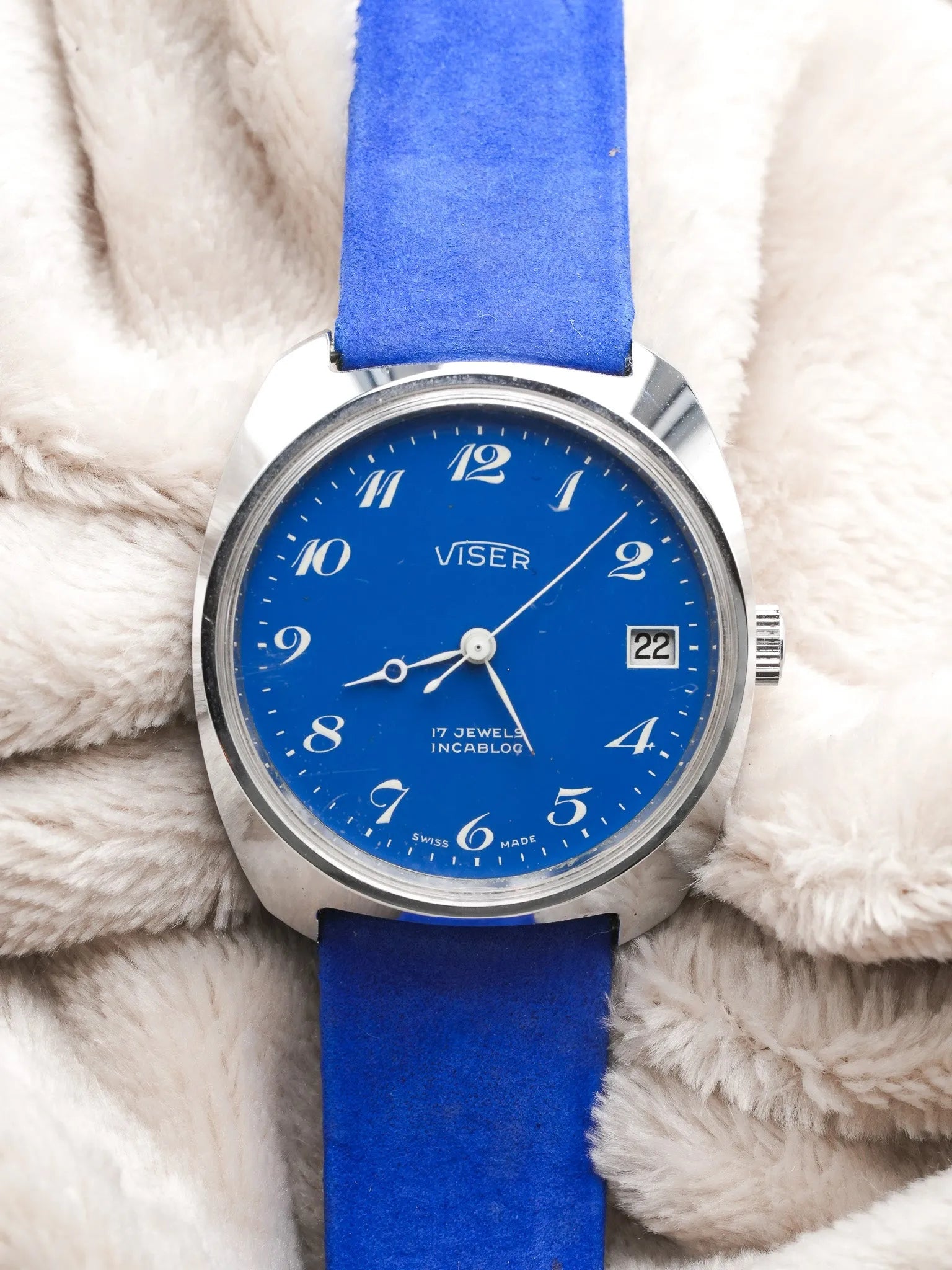 Viser - Incabloc Bleu Blanc Date - 1980s - Atelier Victor - Vintage Shop