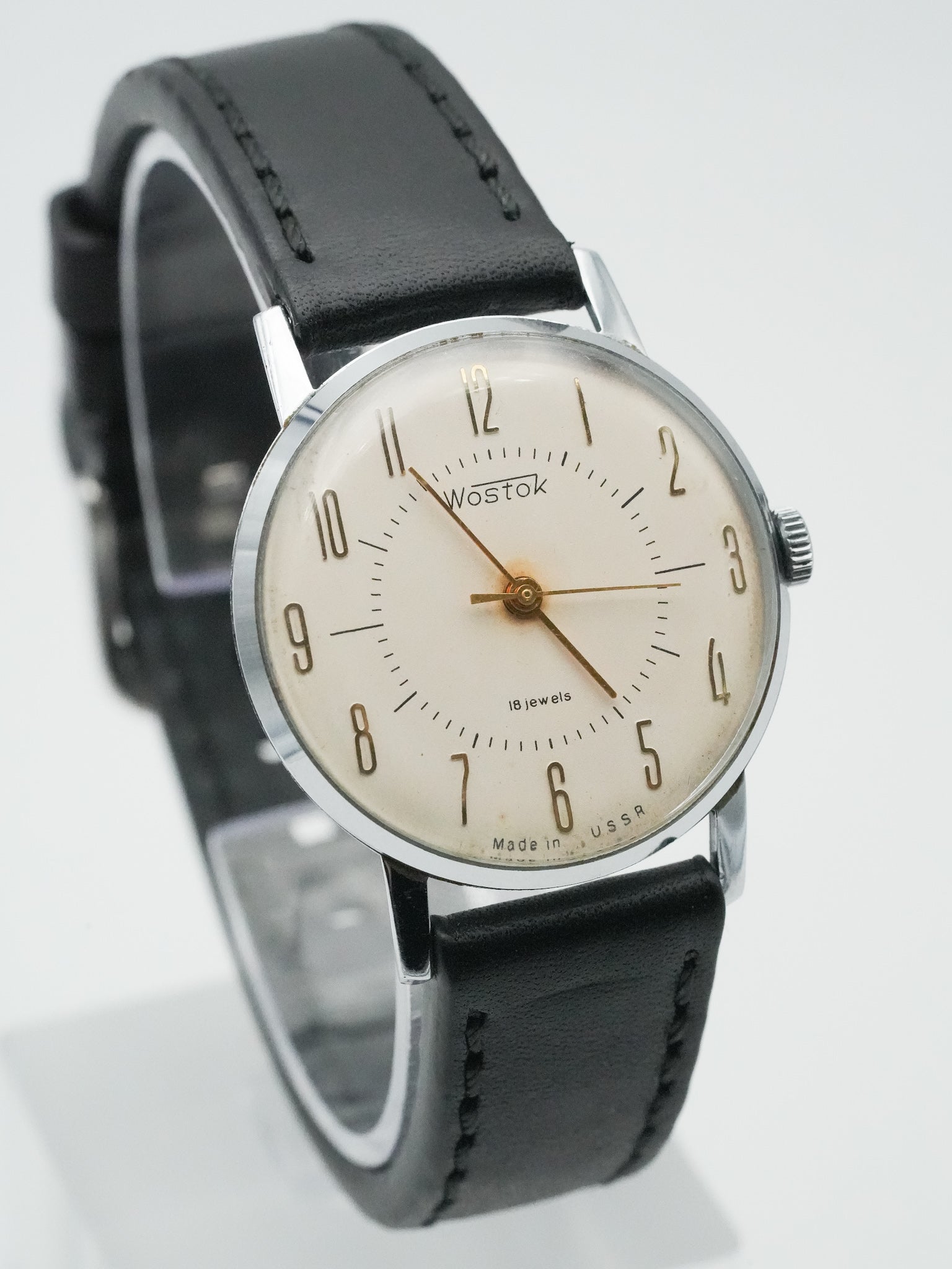 Vostok - Chiffres Arabes Dorés - 1970s - Atelier Victor Paris - Vintage Watch Shop Dubai
