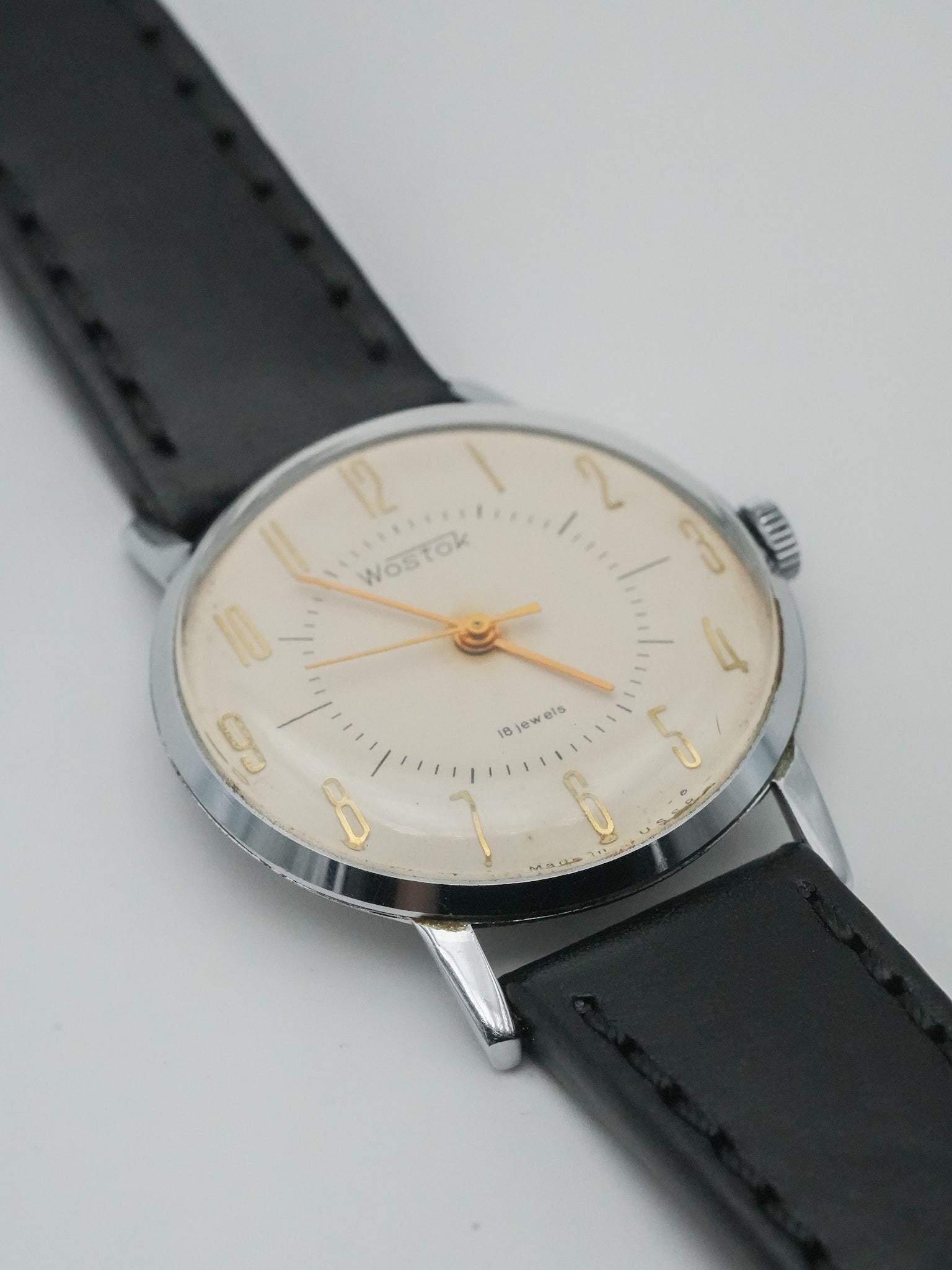 Vostok - Chiffres Arabes Dorés - 1970s - Atelier Victor Paris - Vintage Watch Shop Dubai