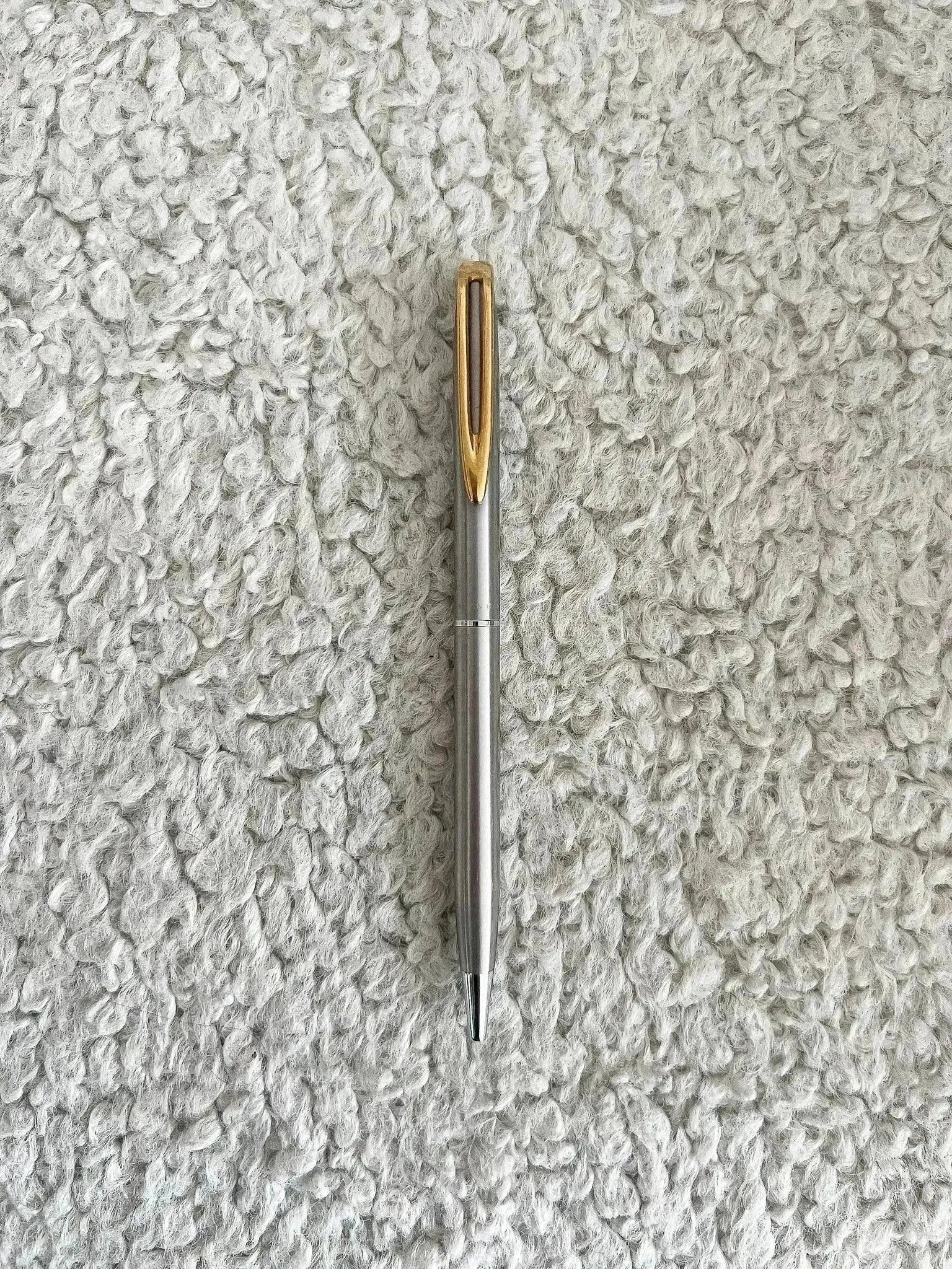 Waterman - Stylo à bille Acier brossé or - Atelier Victor