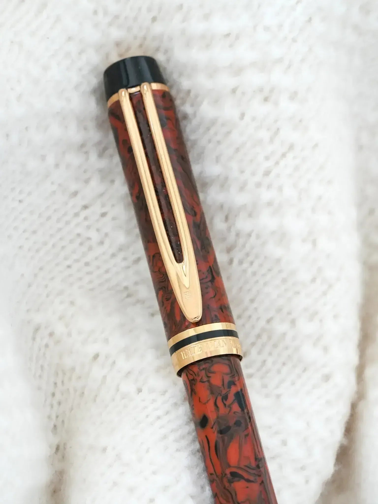 Waterman - Stylo à bille Man 200 Rhapsody Celluloïd Marron Marble - 1985 - Atelier Victor