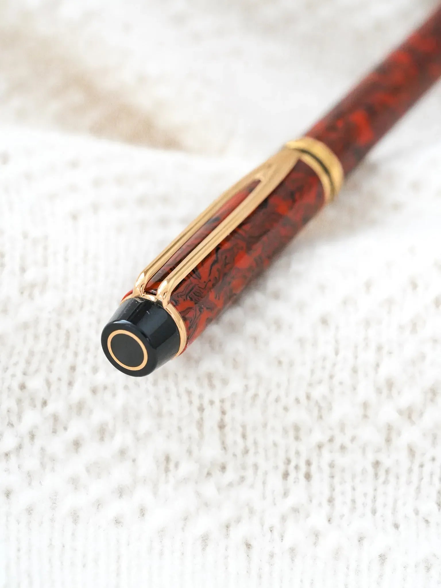 Waterman - Stylo bille Man 200 Rhapsody Celluloïd Marron marbre - 1985 - Atelier Victor