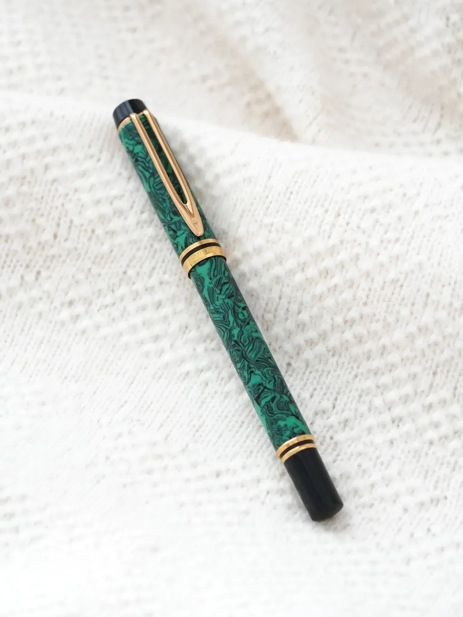 Waterman - Stylo bille Man 200 Rhapsody Celluloïd Vert marbre - 1985 - Atelier Victor