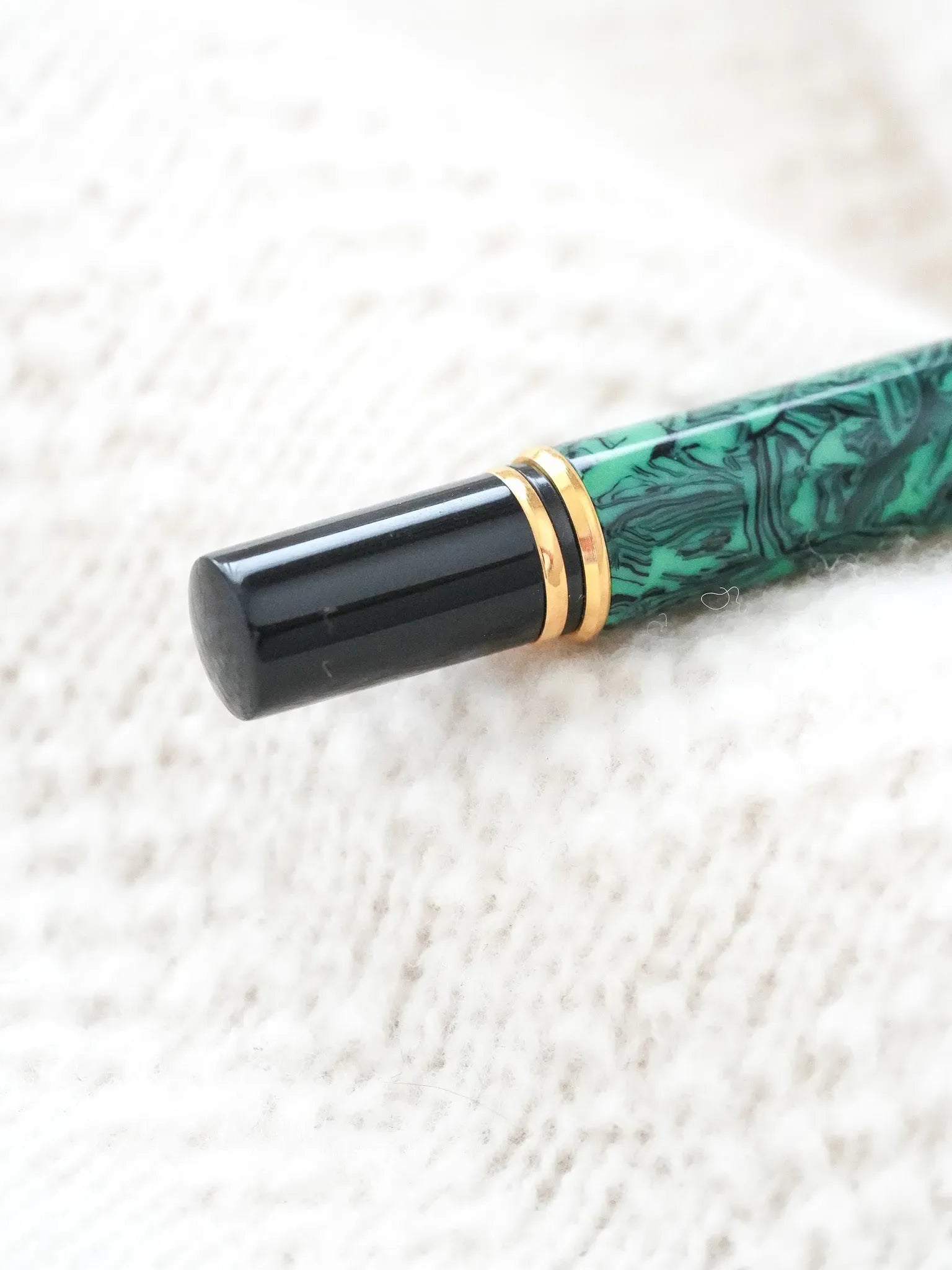Waterman - Stylo bille Man 200 Rhapsody Celluloïd Vert marbre - 1985 - Atelier Victor