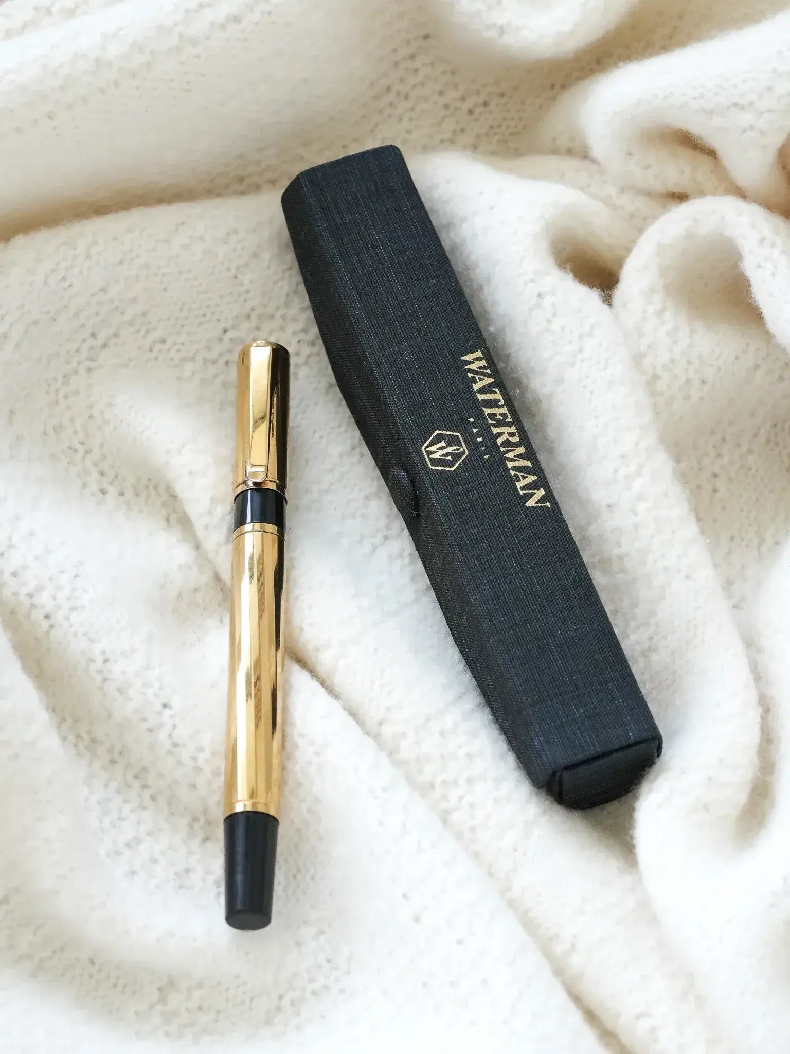 Waterman - Stylo bille Torsade Plaqué or avec écrin - 1970s - Atelier Victor