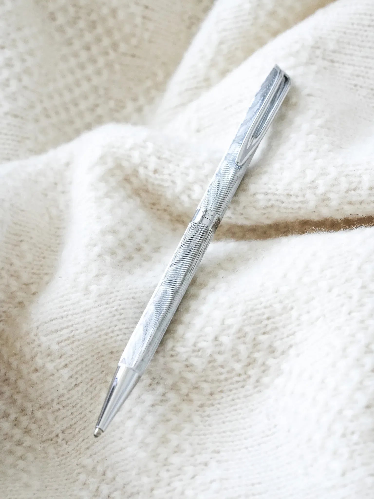 Waterman - Stylo bille tournant acier vagues - 1970s - Atelier Victor