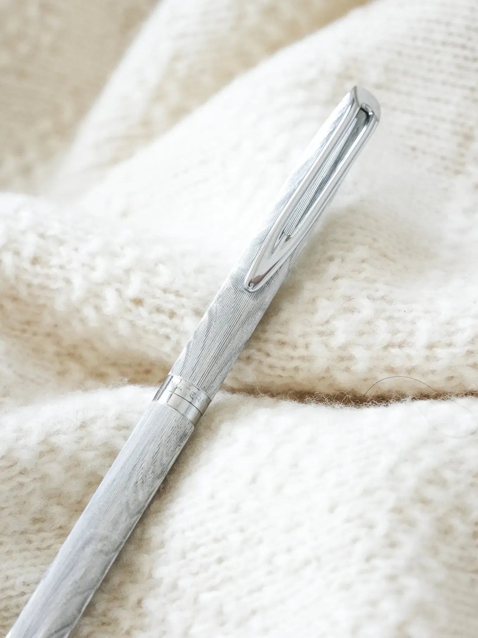 Waterman - Stylo bille tournant acier vagues - 1970s - Atelier Victor