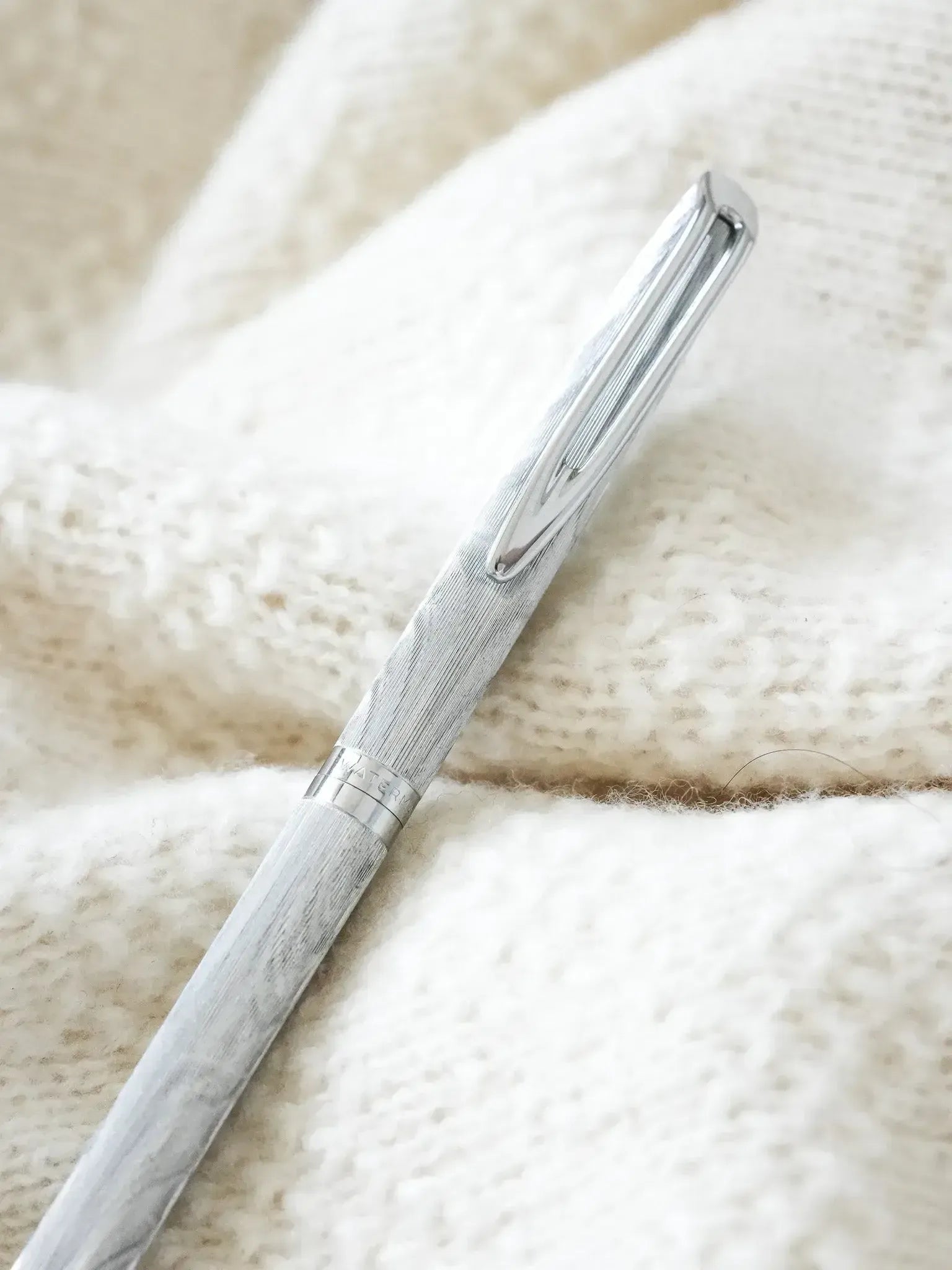 Waterman - Stylo bille tournant acier vagues - 1970s - Atelier Victor