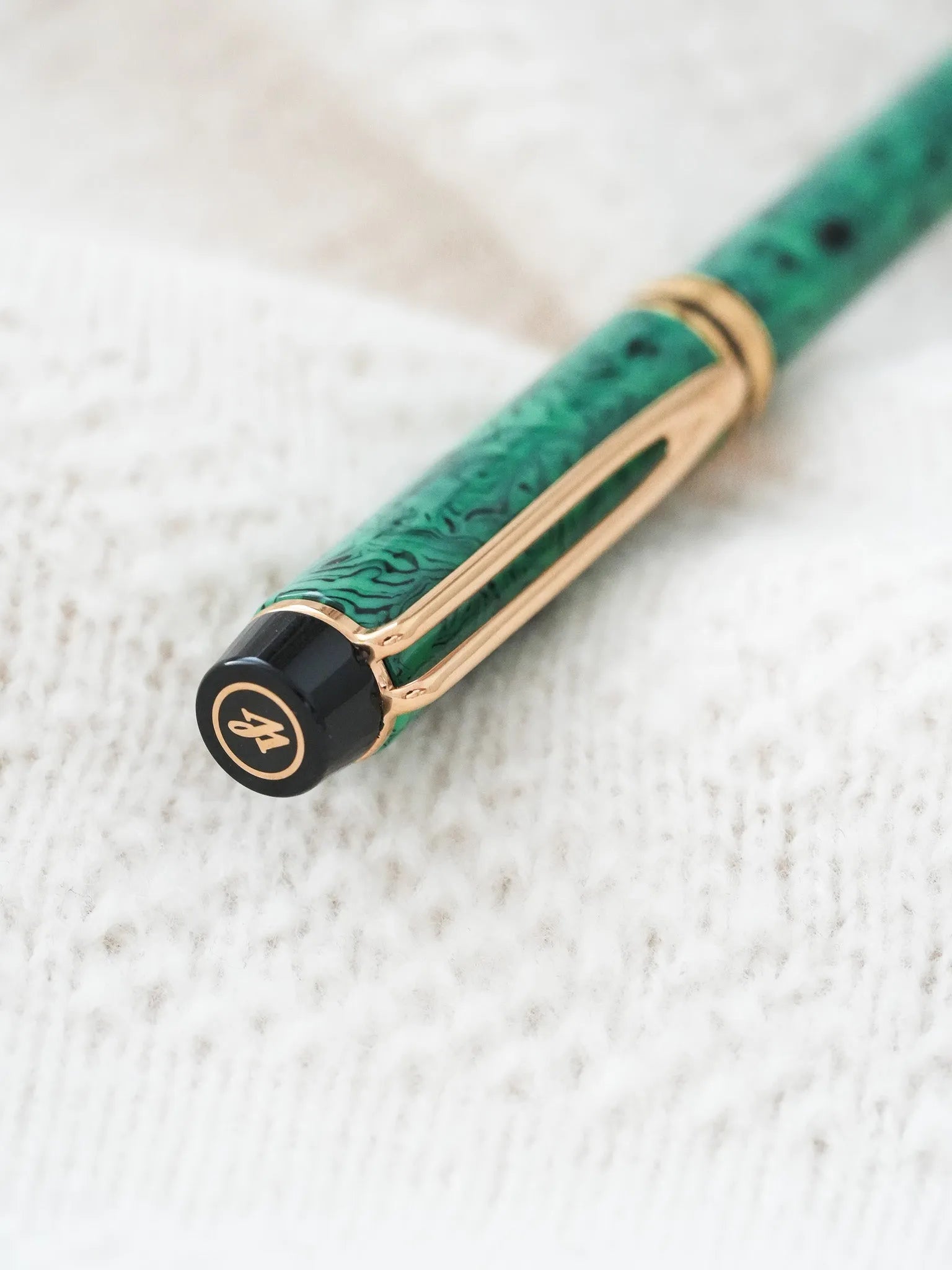 Waterman - Stylo mine Man 200 Rhapsody Celluloïd Vert marbre - 1985 - Atelier Victor - Vintage Watch Shop