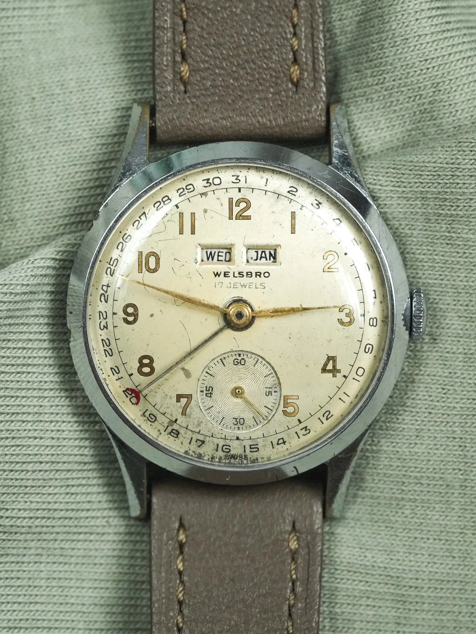 Welsbro - Triple Calendar Patine Crème - 1950s - Atelier Victor