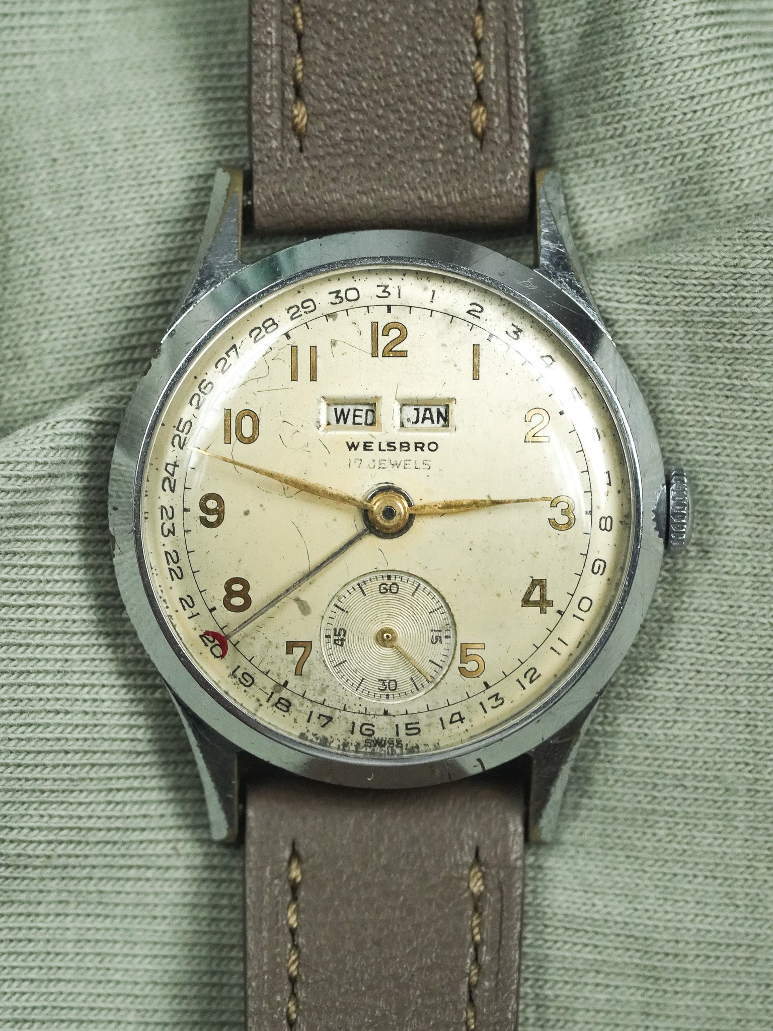 Welsbro - Triple Calendar Patine Crème - 1950s - Atelier Victor