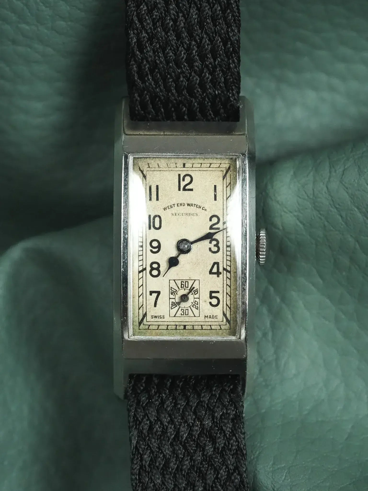 West End Watch Secundus - Tank allongée curvée acier - 1930s - Atelier Victor