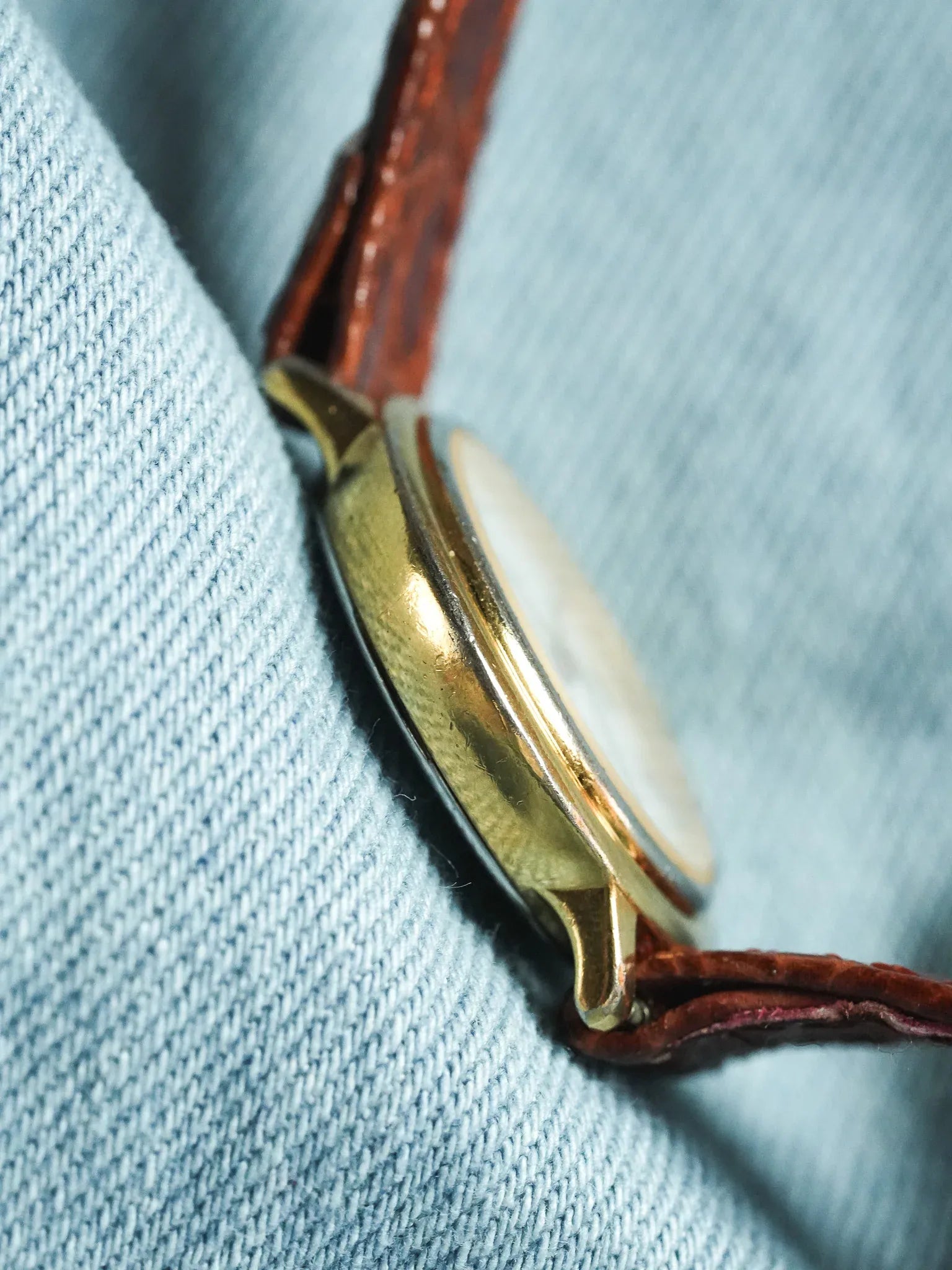 Yema - Acier Or cadran blanc romain or - 1990s - Atelier Victor - Vintage Shop