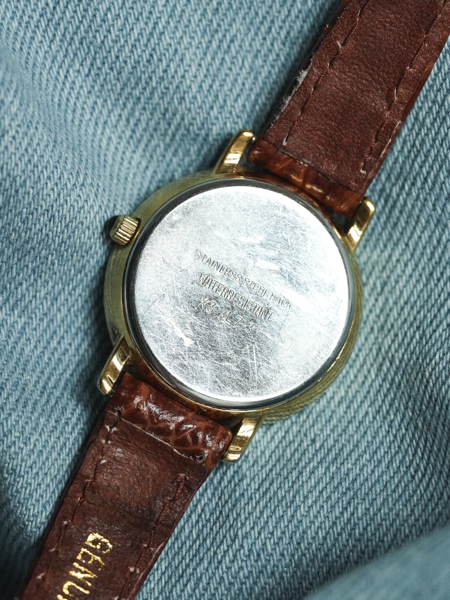 Yema - Acier Or cadran blanc romain or - 1990s - Atelier Victor - Vintage Shop
