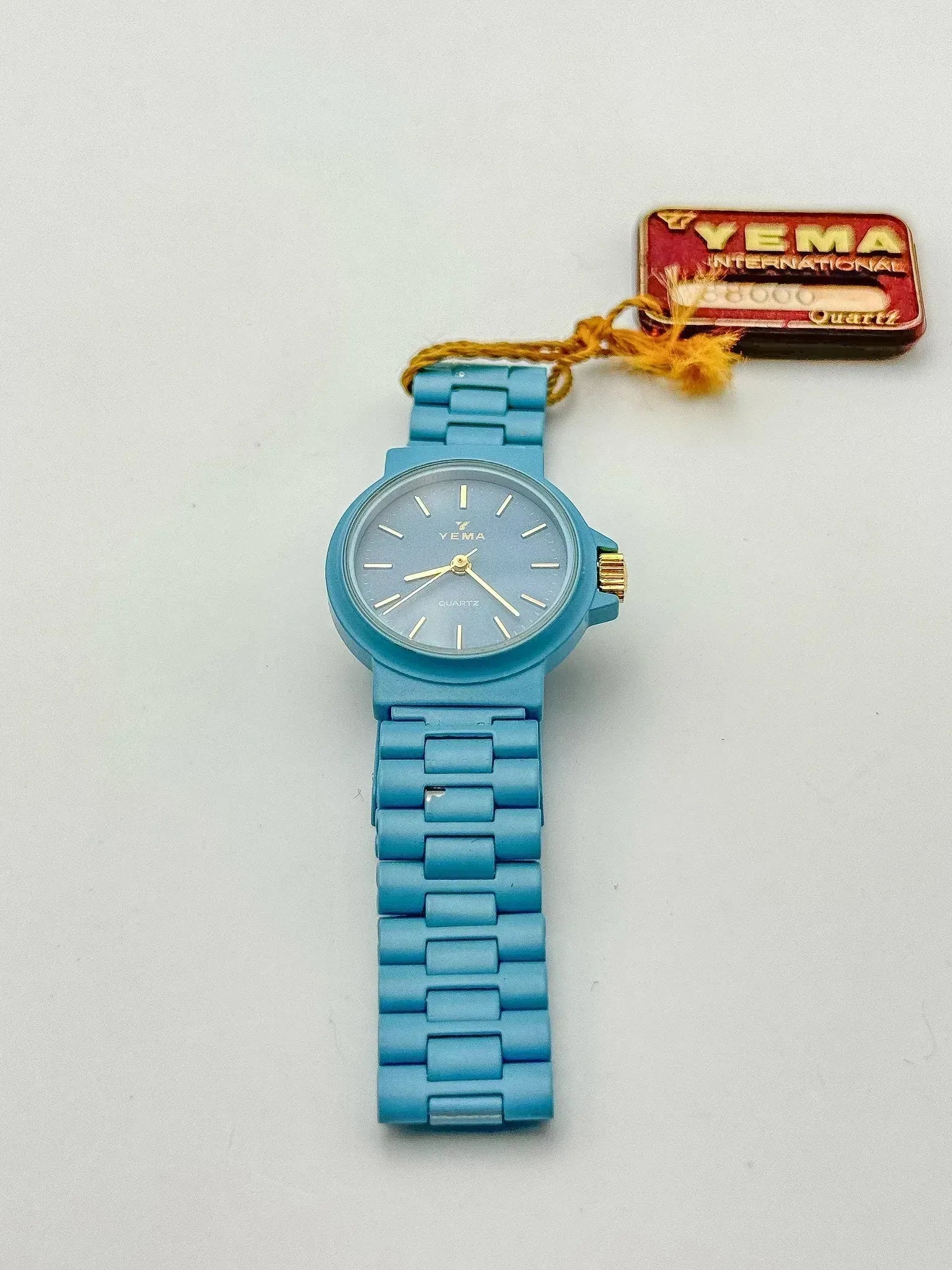 Yema - Bleu ciel couronne dorée - NOS - 1990s - Atelier Victor