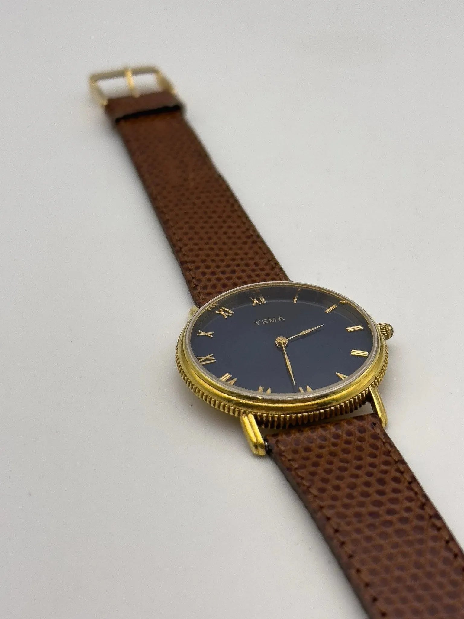 Yema - Blue Cannelé Romain - 1990s - Atelier Victor Paris - Vintage Watch Shop Dubai