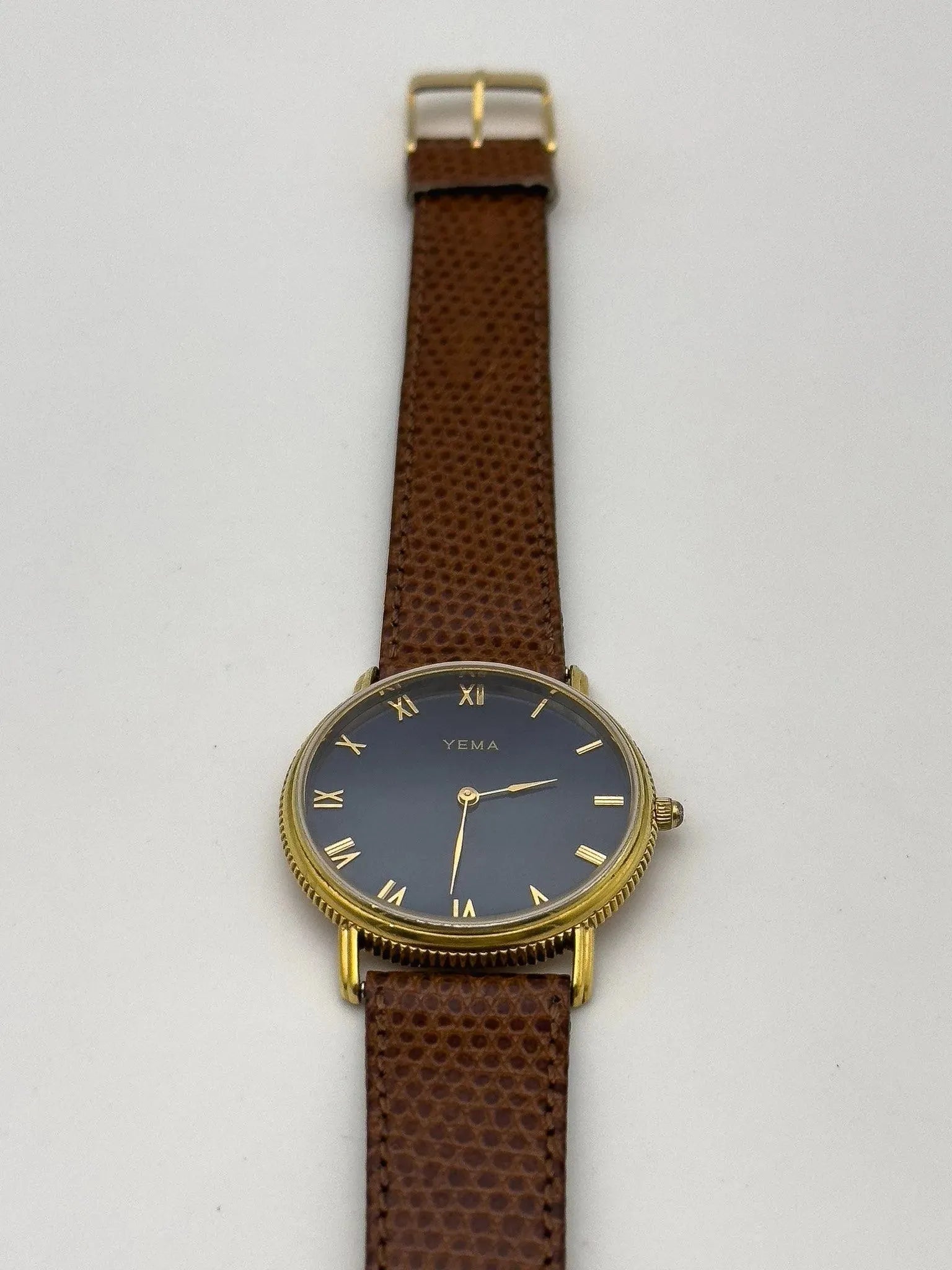 Yema - Blue Cannelé Romain - 1990s - Atelier Victor Paris - Vintage Watch Shop Dubai