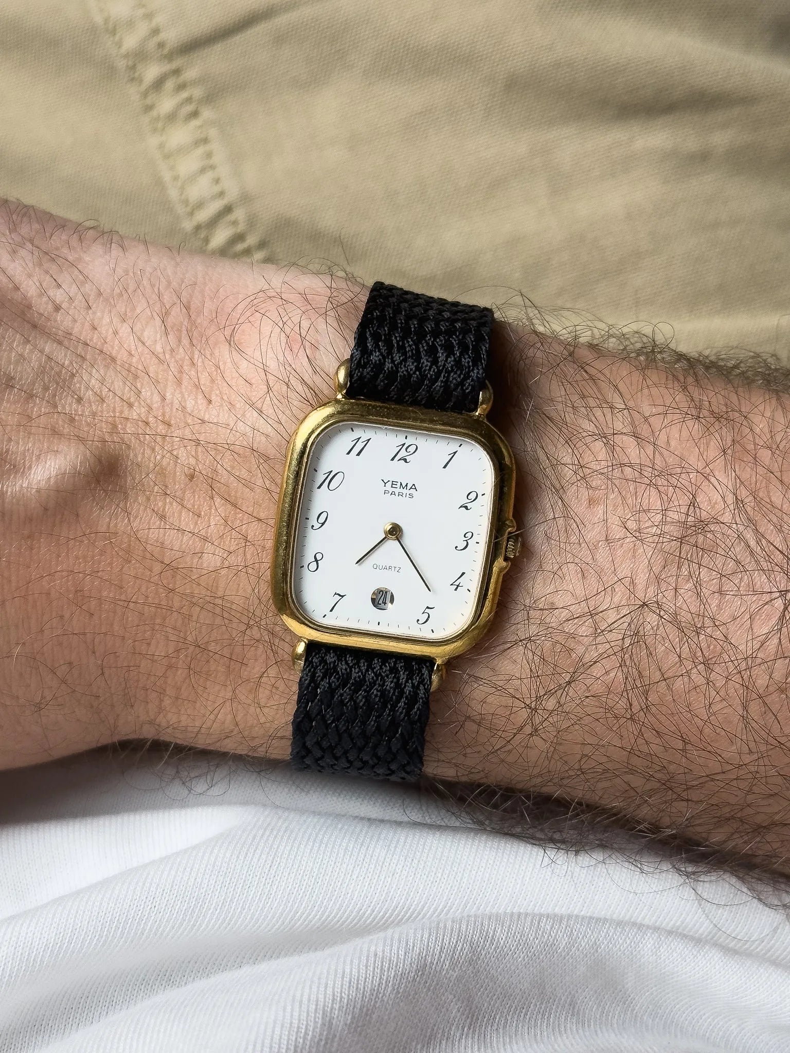 Yema - Chiffres arabes Blanc Date 6h - 1990s - Atelier Victor