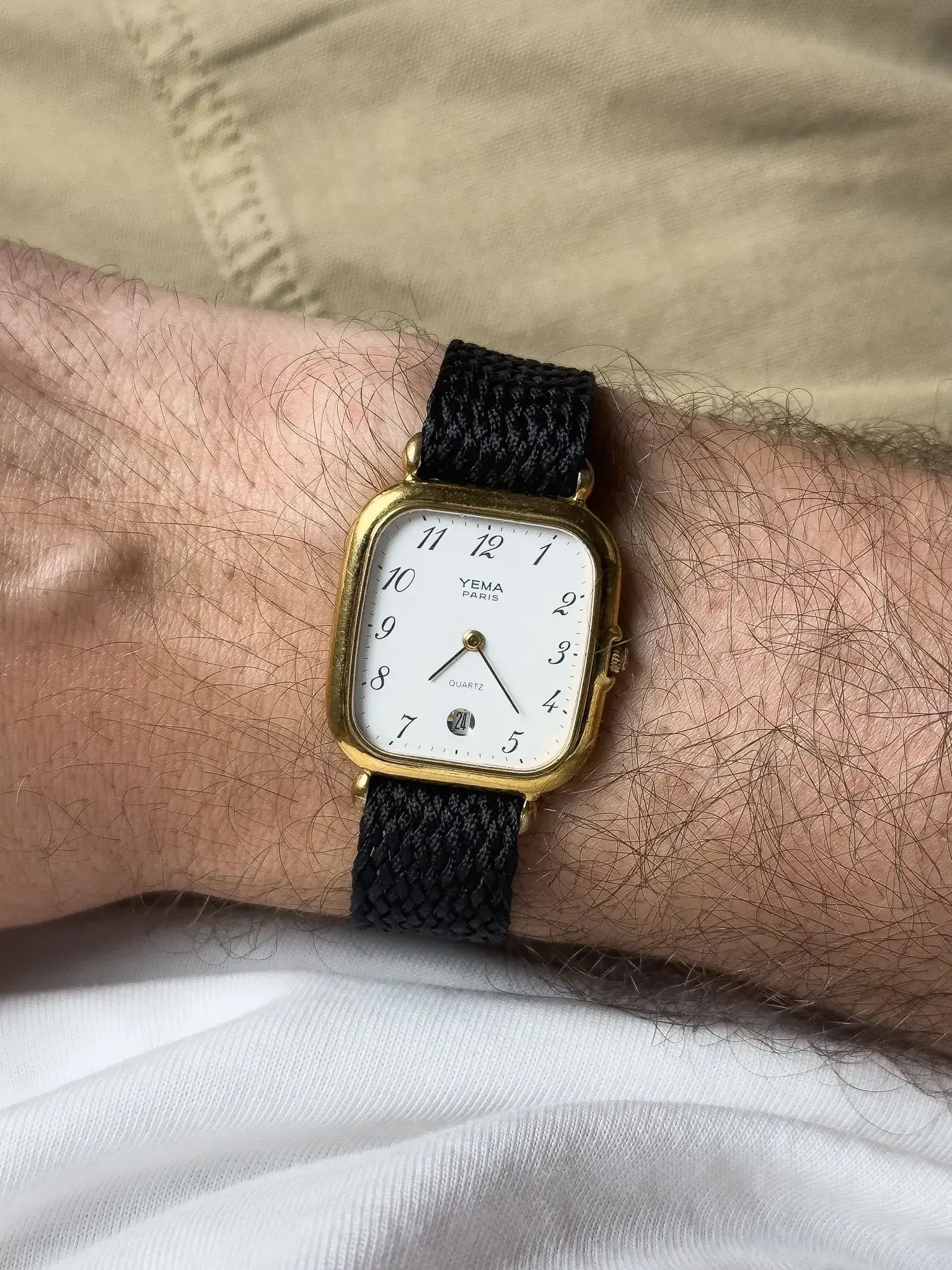 Yema - Chiffres arabes Blanc Date 6h - 1990s - Atelier Victor