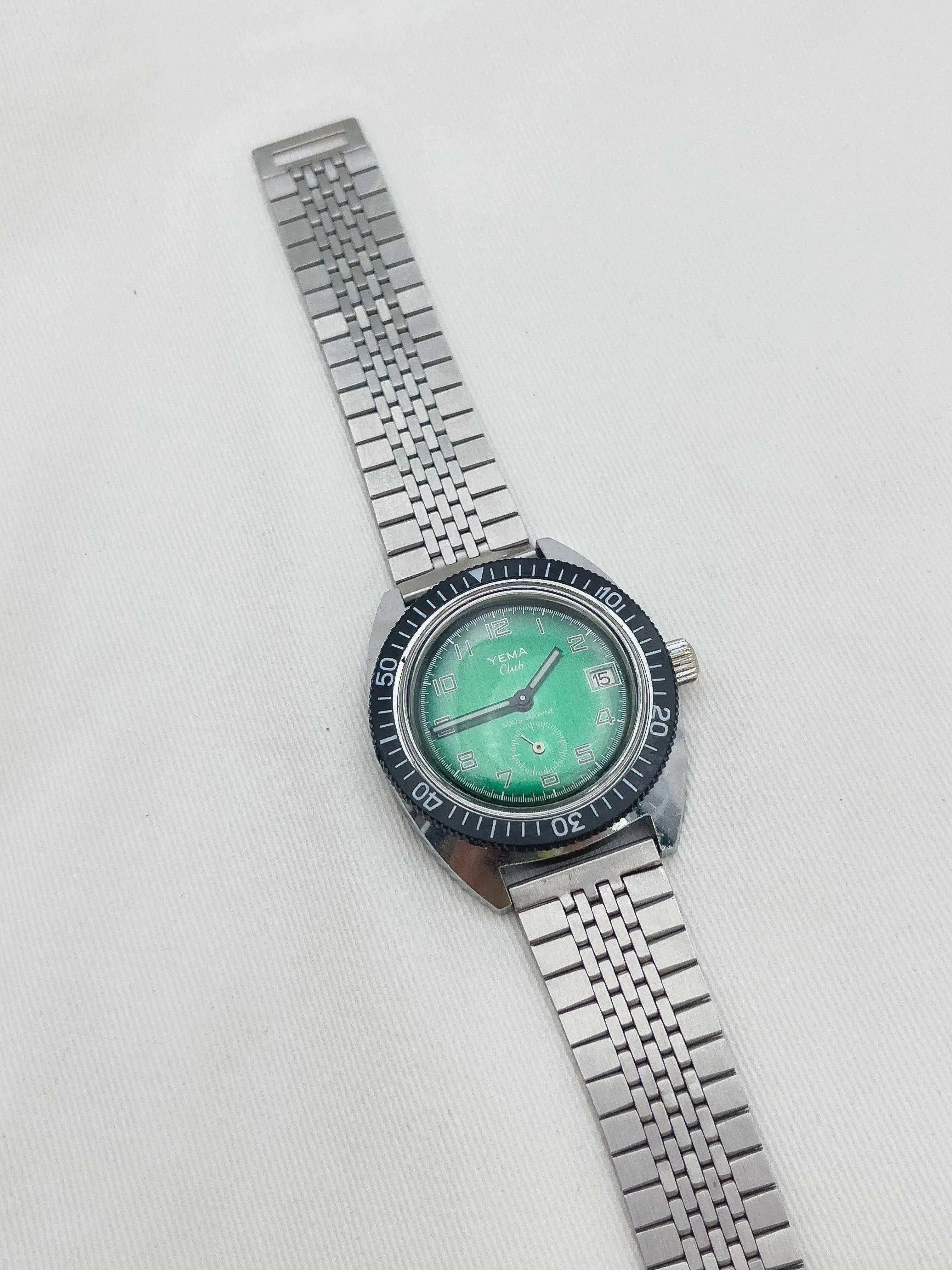 Yema - Club Sous-Marine Green Dial - 1960s - Atelier Victor - Vintage Shop