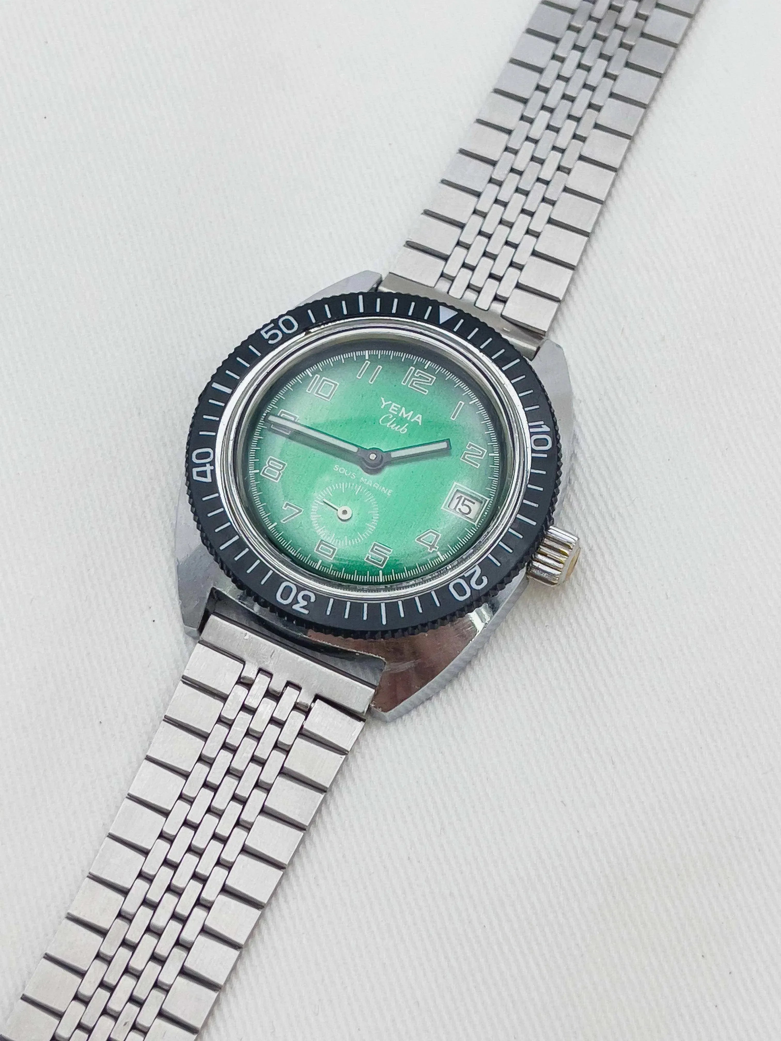 Yema - Club Sous-Marine Green Dial - 1960s - Atelier Victor - Vintage Shop