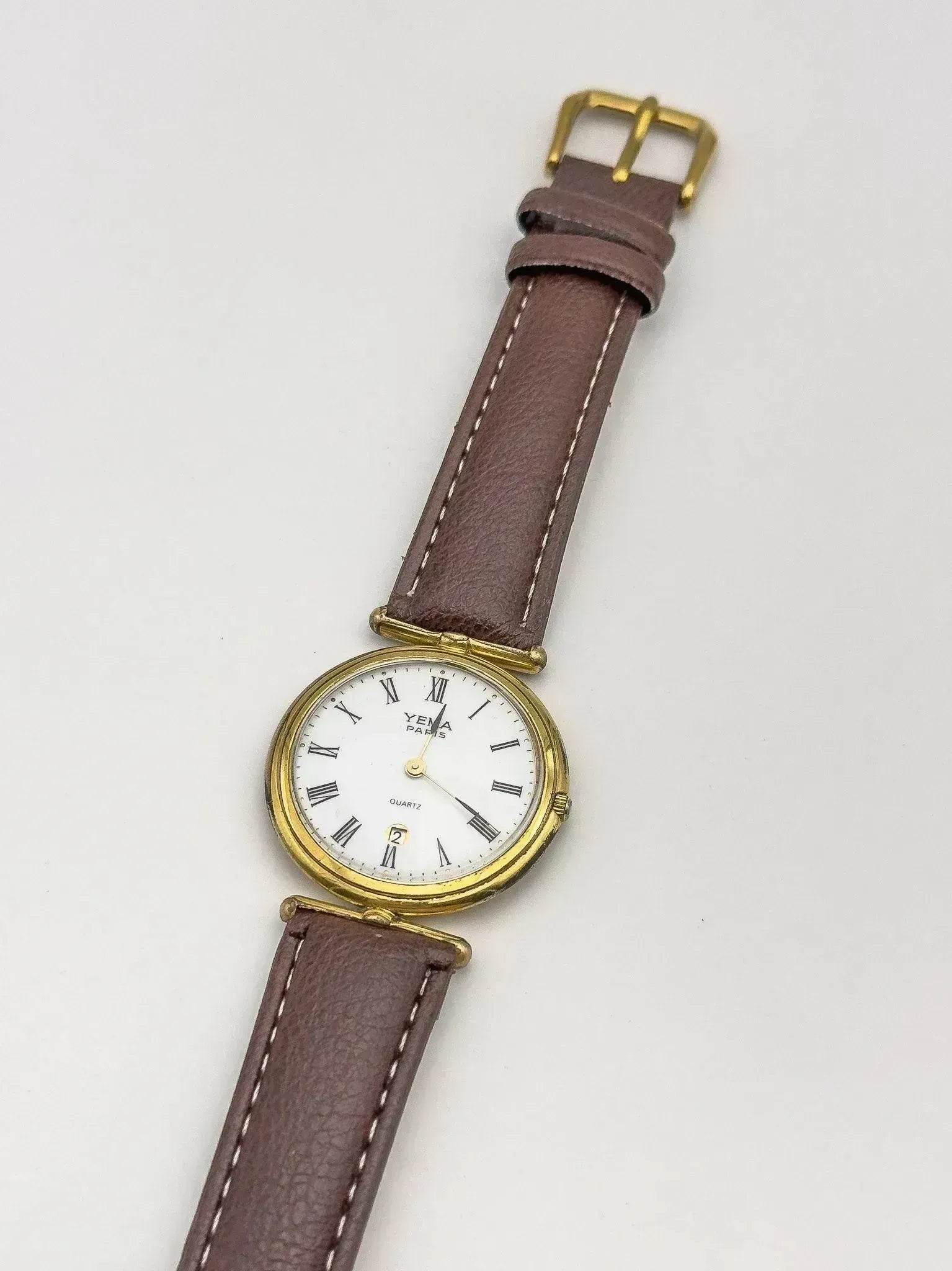 Yema - Cornes Centrales Boitier Plaqué or Romain - 1990s - Atelier Victor