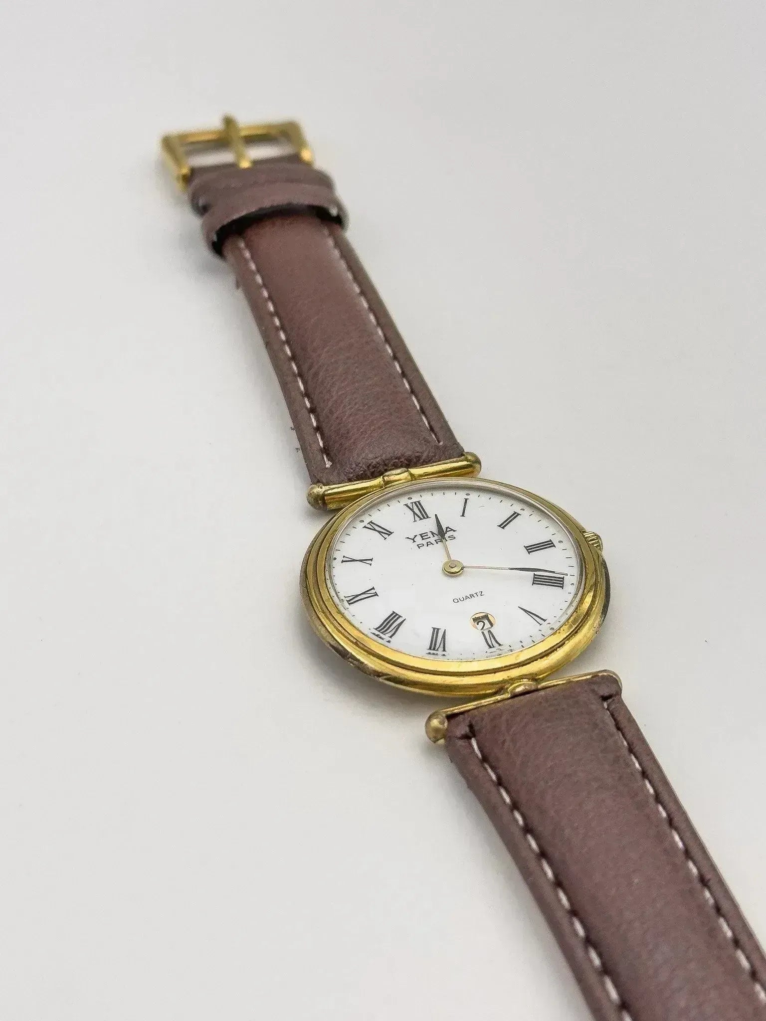 Yema - Cornes Centrales Boitier Plaqué or Romain - 1990s - Atelier Victor