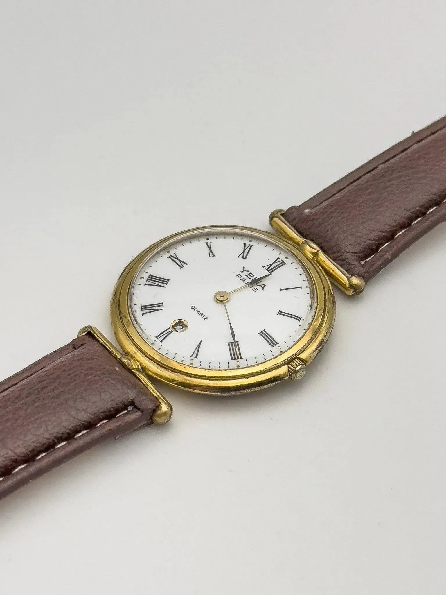 Yema - Cornes Centrales Boitier Plaqué or Romain - 1990s - Atelier Victor