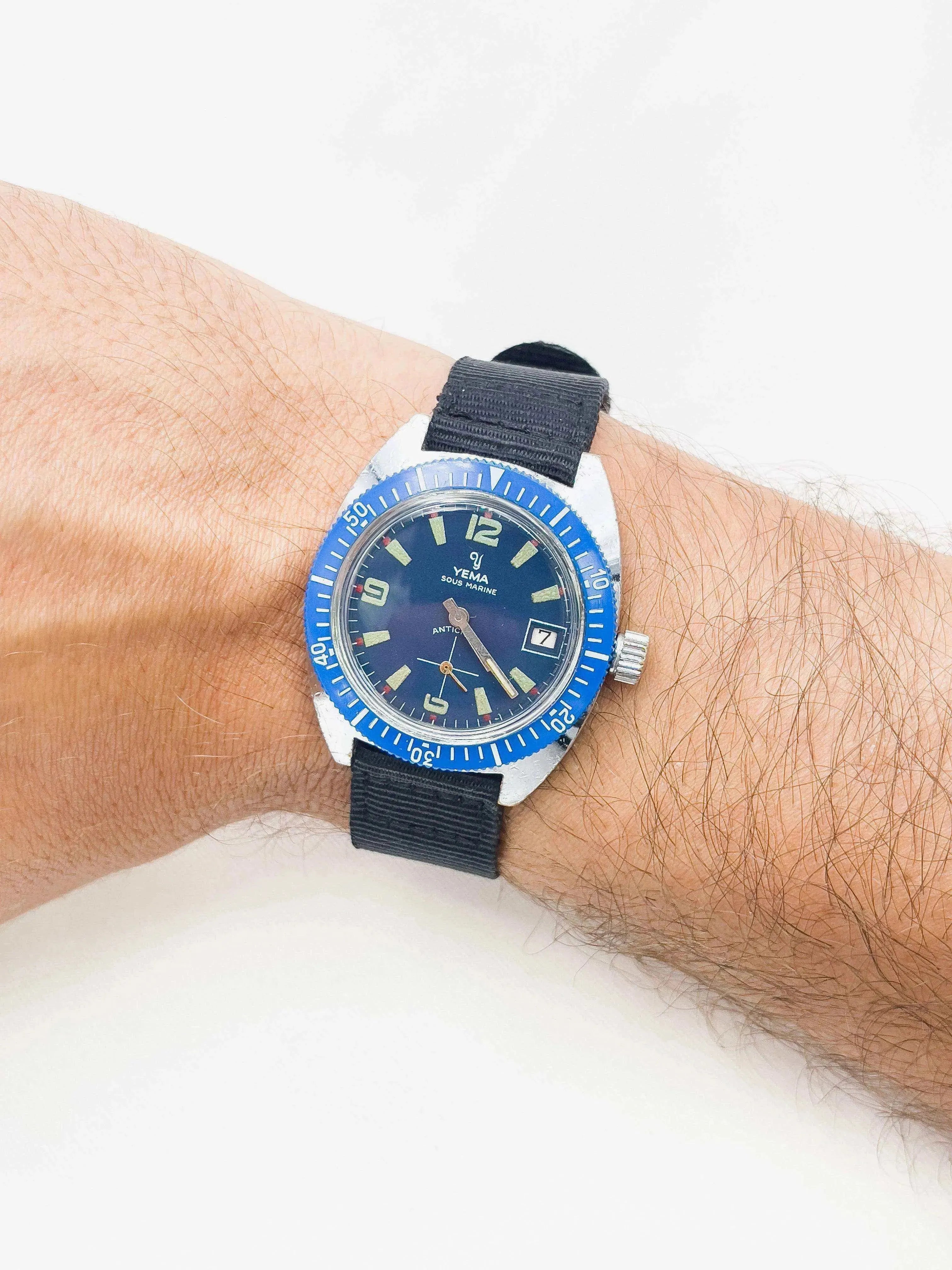 Yema - Diver Blue Nato- 1960s - Atelier Victor Paris - Vintage Watch Shop Dubai