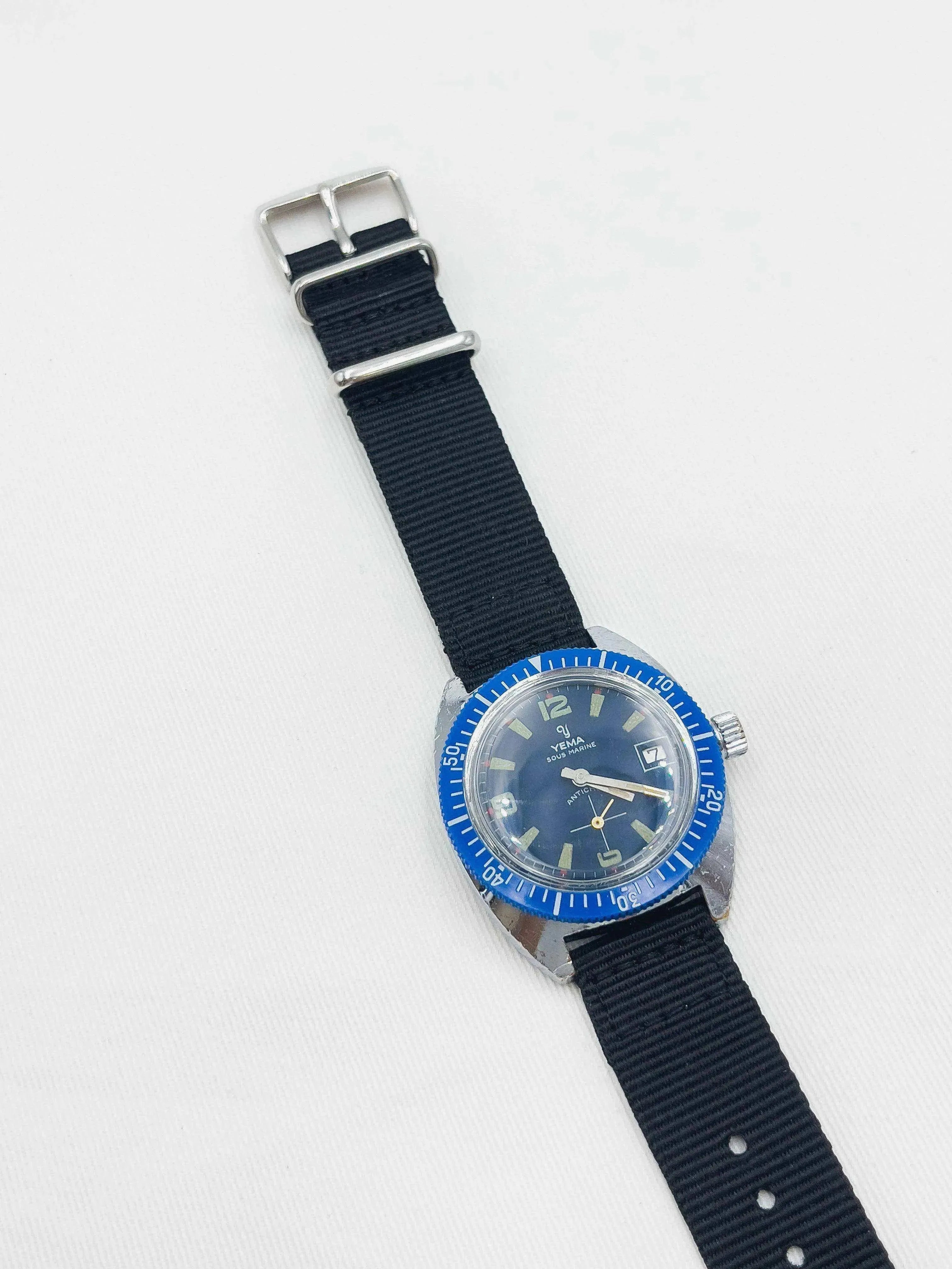 Yema - Diver Blue Nato- 1960s - Atelier Victor Paris - Vintage Watch Shop Dubai