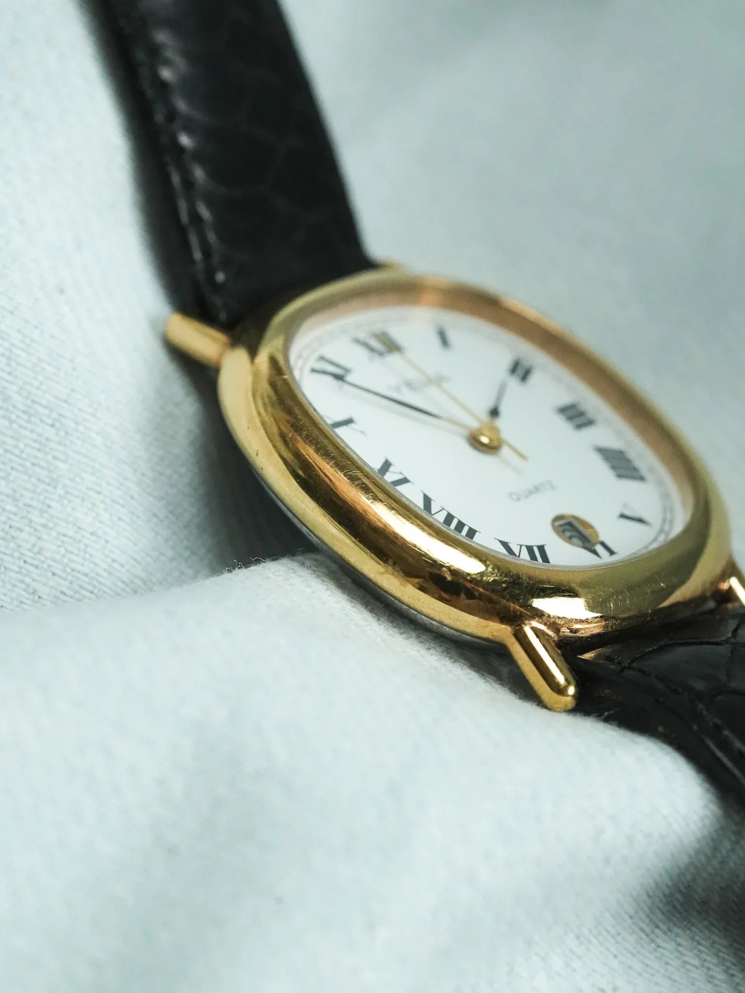 Yema - Elipse Date 6h Cadran blanc - 1990s - Atelier Victor