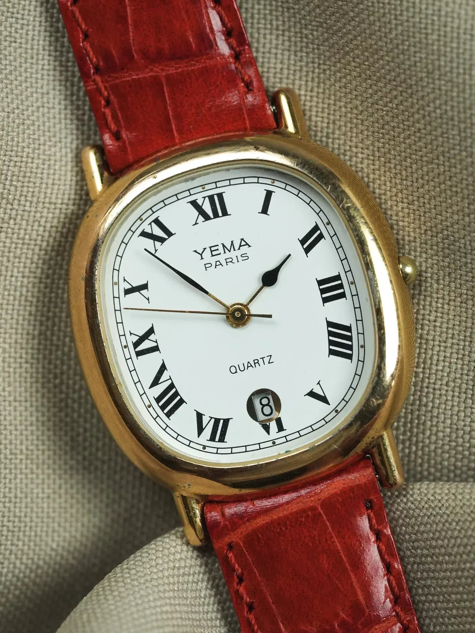 Yema - Elipse Date 6h Cadran blanc #2 - 1990s - Atelier Victor