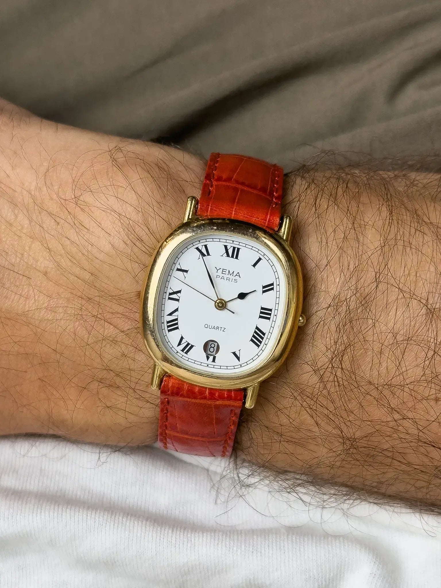 Yema - Elipse Date 6h Cadran blanc #2 - 1990s - Atelier Victor