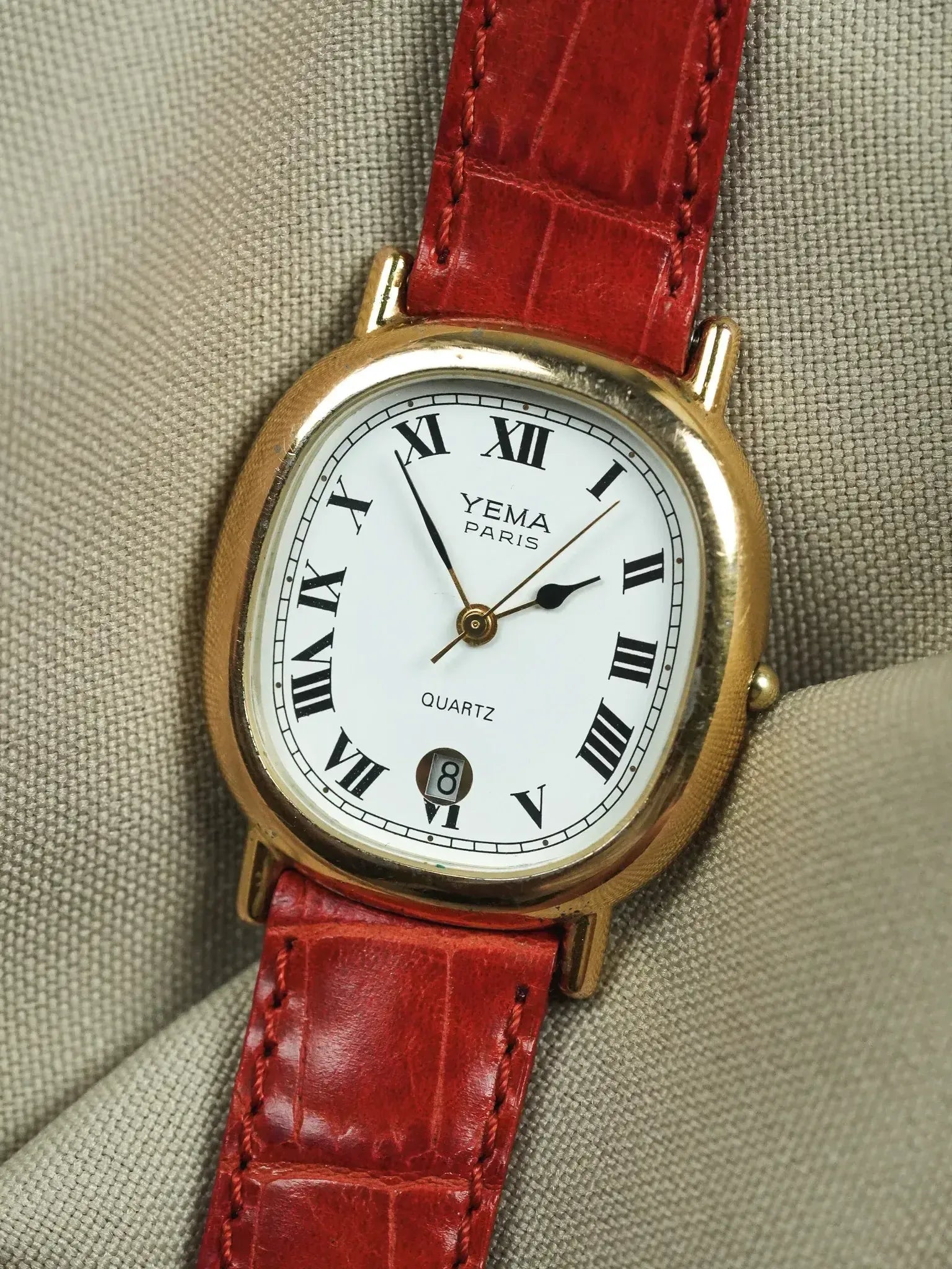 Yema - Elipse Date 6h Cadran blanc #2 - 1990s - Atelier Victor