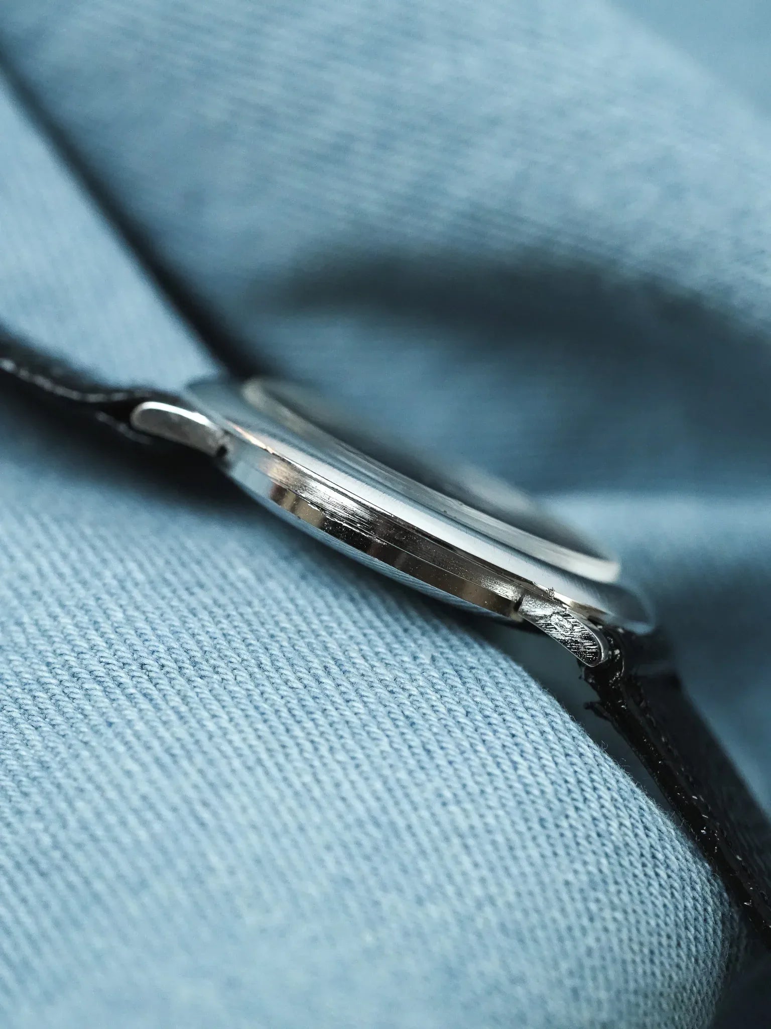 Yema - Ellipse Argent 925 Cadran Noir laque - 1970s - Atelier Victor