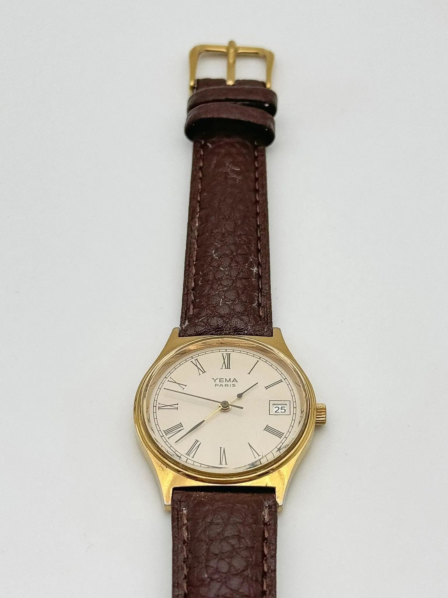 Yema - Gold Cream Romain - 1990s - Atelier Victor Paris - Vintage Watch Shop Dubai