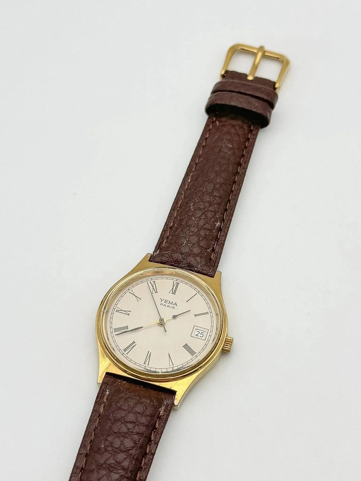 Yema - Gold Cream Romain - 1990s - Atelier Victor Paris - Vintage Watch Shop Dubai