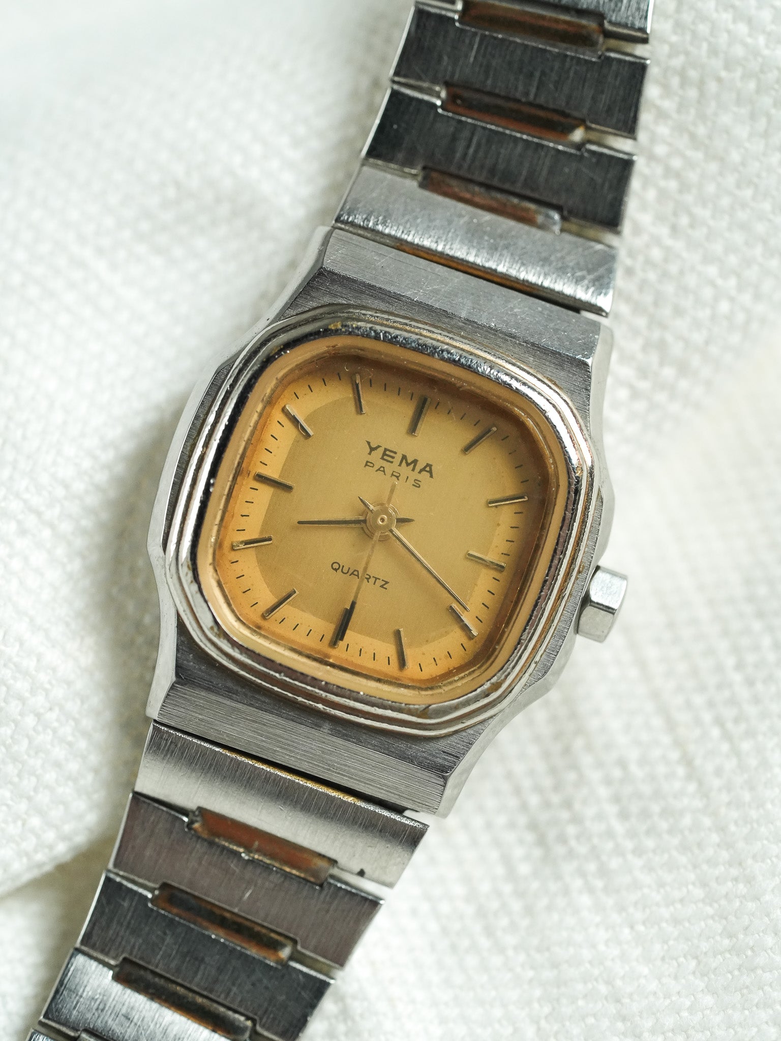 Yema - Mini Acier Cadran Or - 1980s - Atelier Victor - Vintage Shop