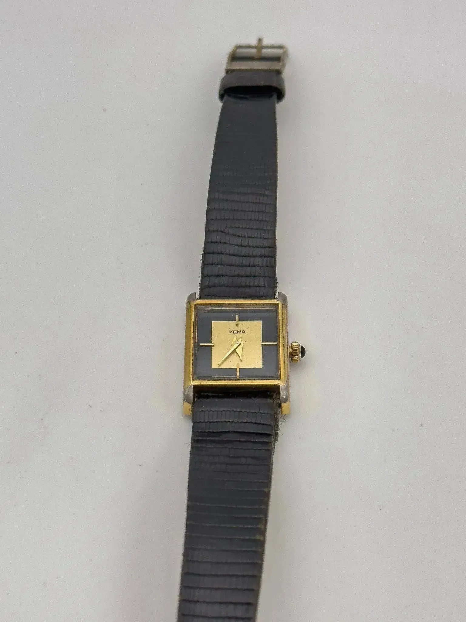 Yema - Mini Tank Gold & Black - 1970s - Atelier Victor Paris - Vintage Watch Shop Dubai