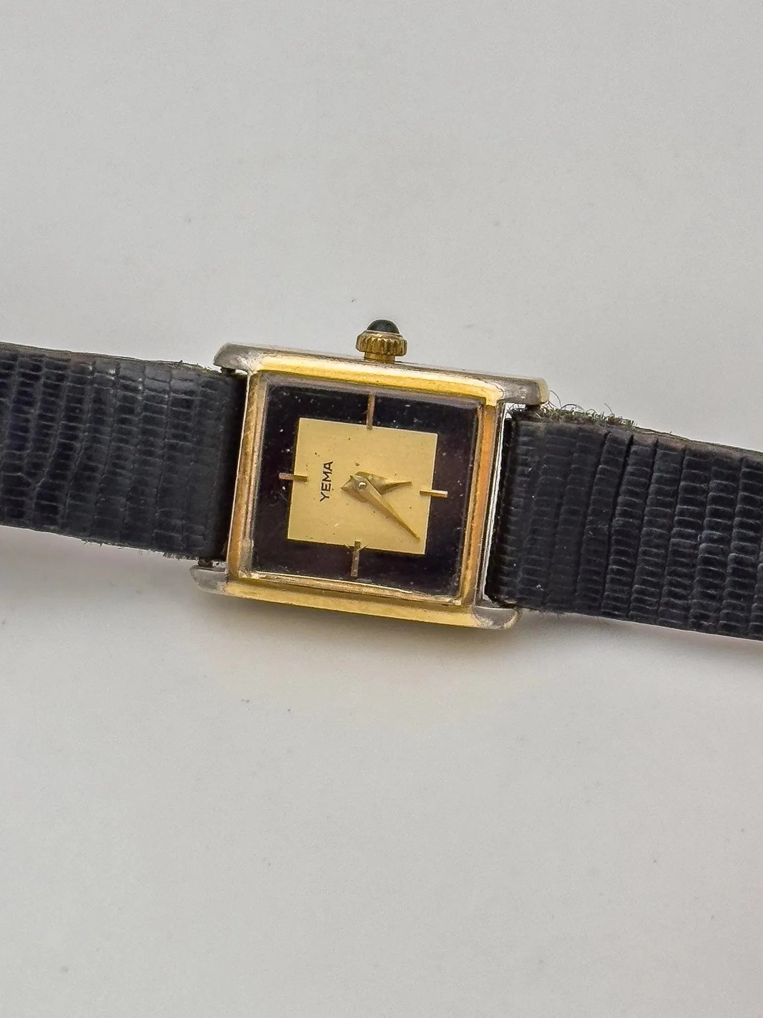 Yema - Mini Tank Gold & Black - 1970s - Atelier Victor Paris - Vintage Watch Shop Dubai