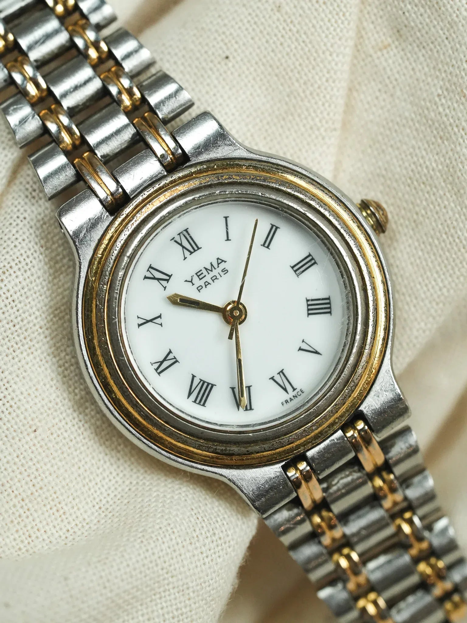 Yema - Montre Femme en Acier et Plaqué or - 1990s - Atelier Victor