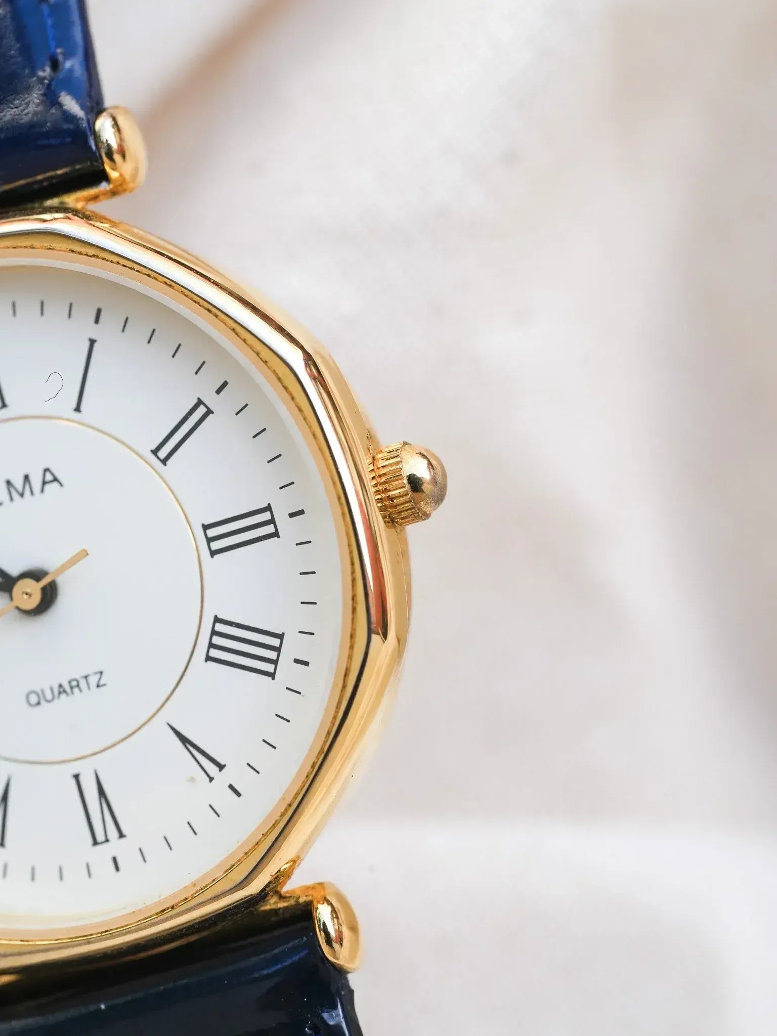 Yema - Octogonale Romain Blanc Plaqué or - 1990s - Atelier Victor