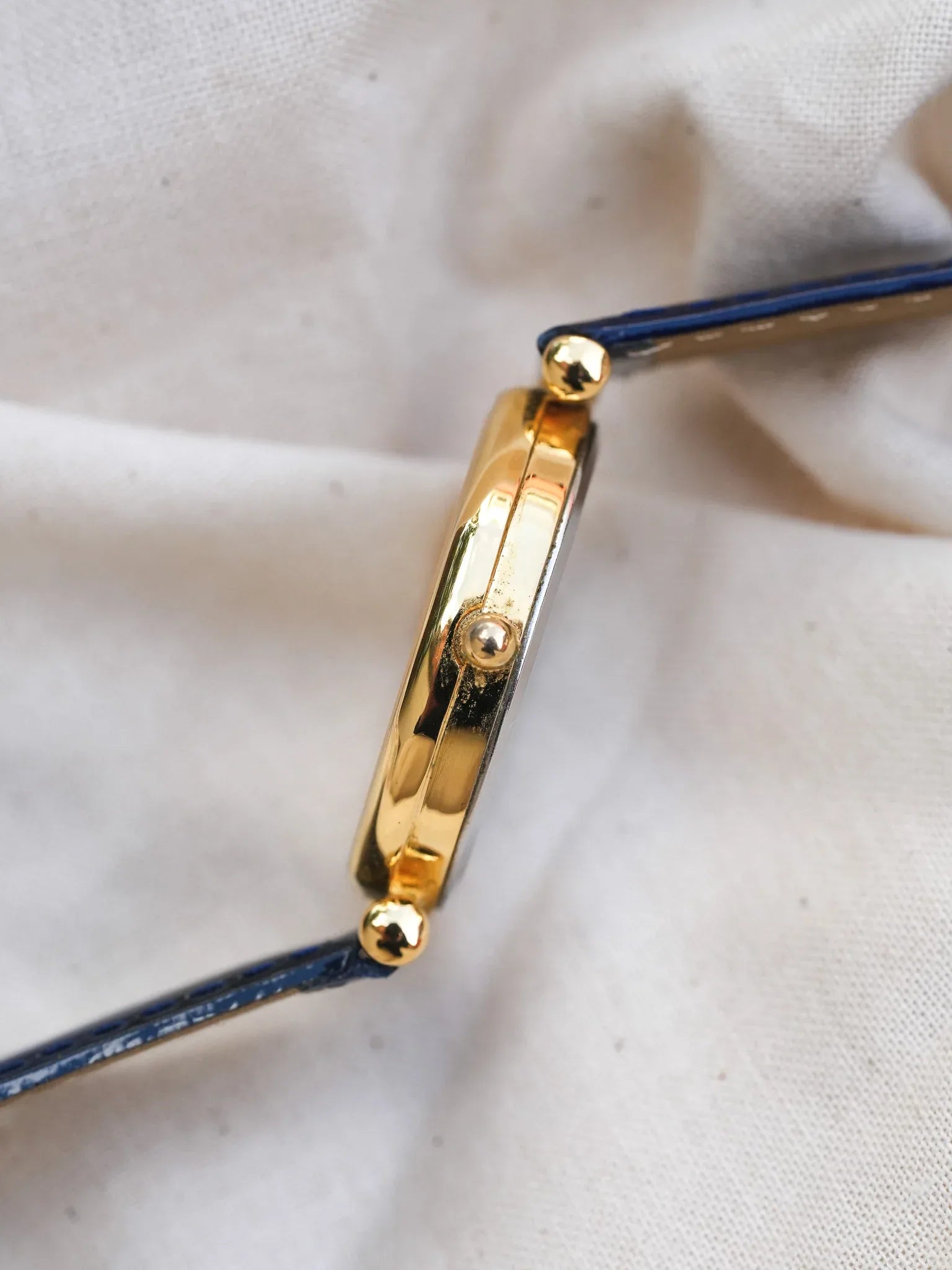 Yema - Octogonale Romain Blanc Plaqué or - 1990s - Atelier Victor - Vintage Shop