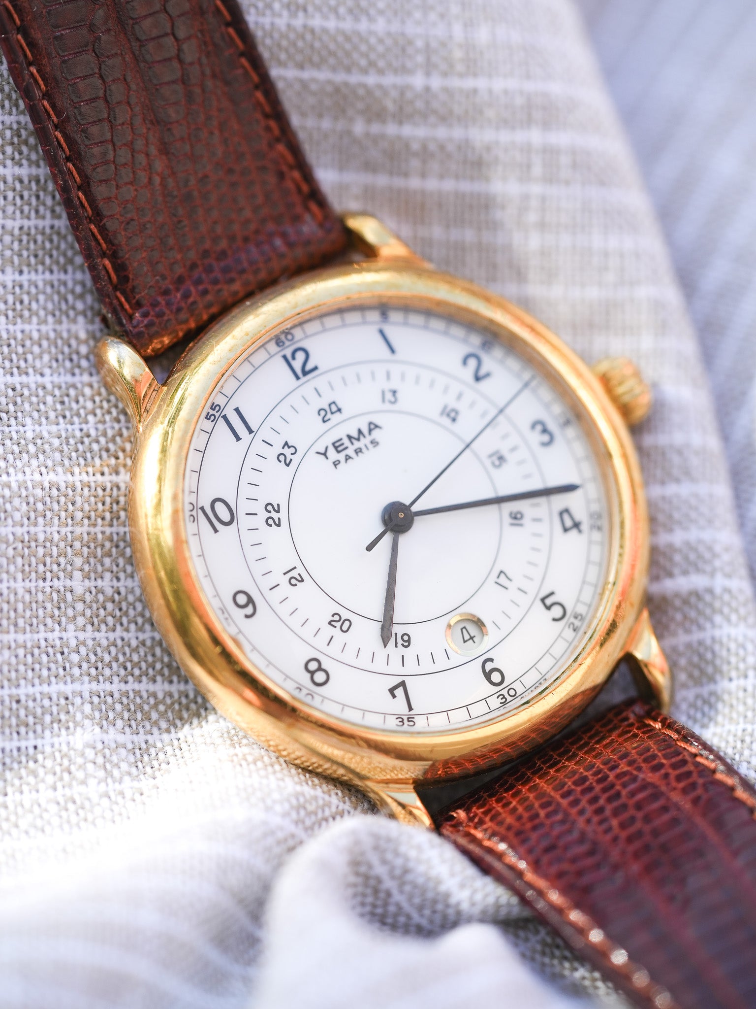 Yema - Paris Blanc 24h Date 6h - 1990s - Atelier Victor Paris - Vintage Watch Shop Dubai