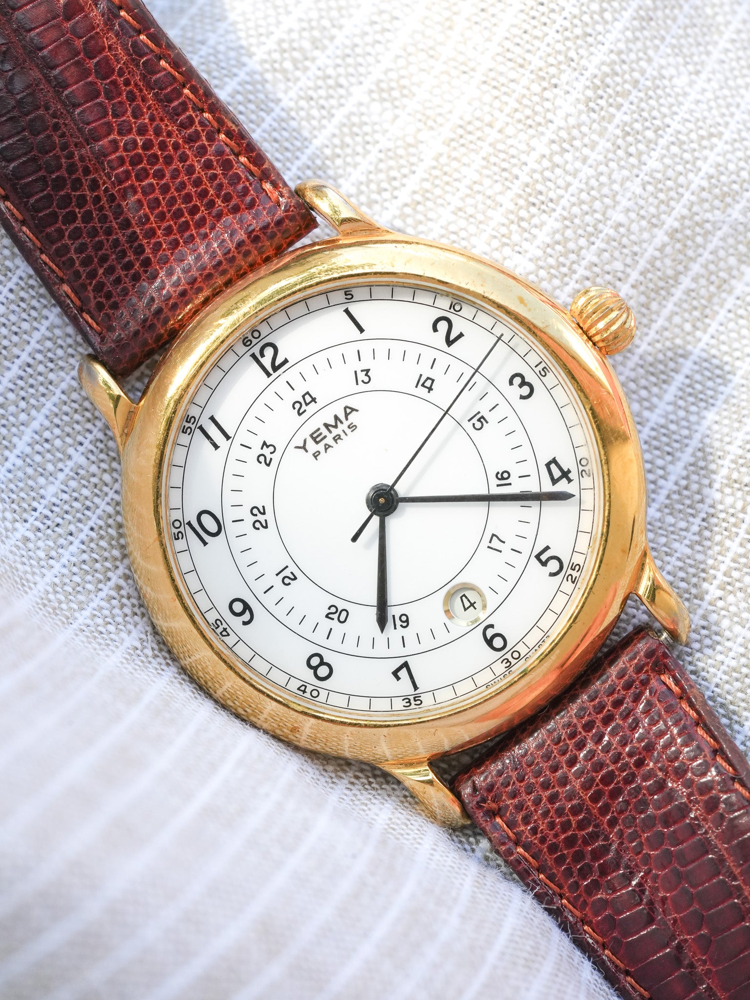 Yema - Paris Blanc 24h Date 6h - 1990s - Atelier Victor Paris - Vintage Watch Shop Dubai